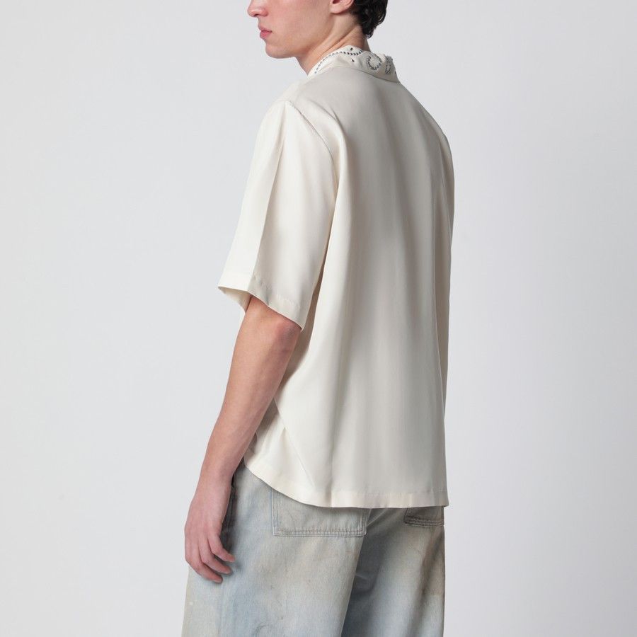 Amiri o1d2blof0226 Button Shirt in Ivory Size US L / EU 52-54 / 3 - 3 Thumbnail