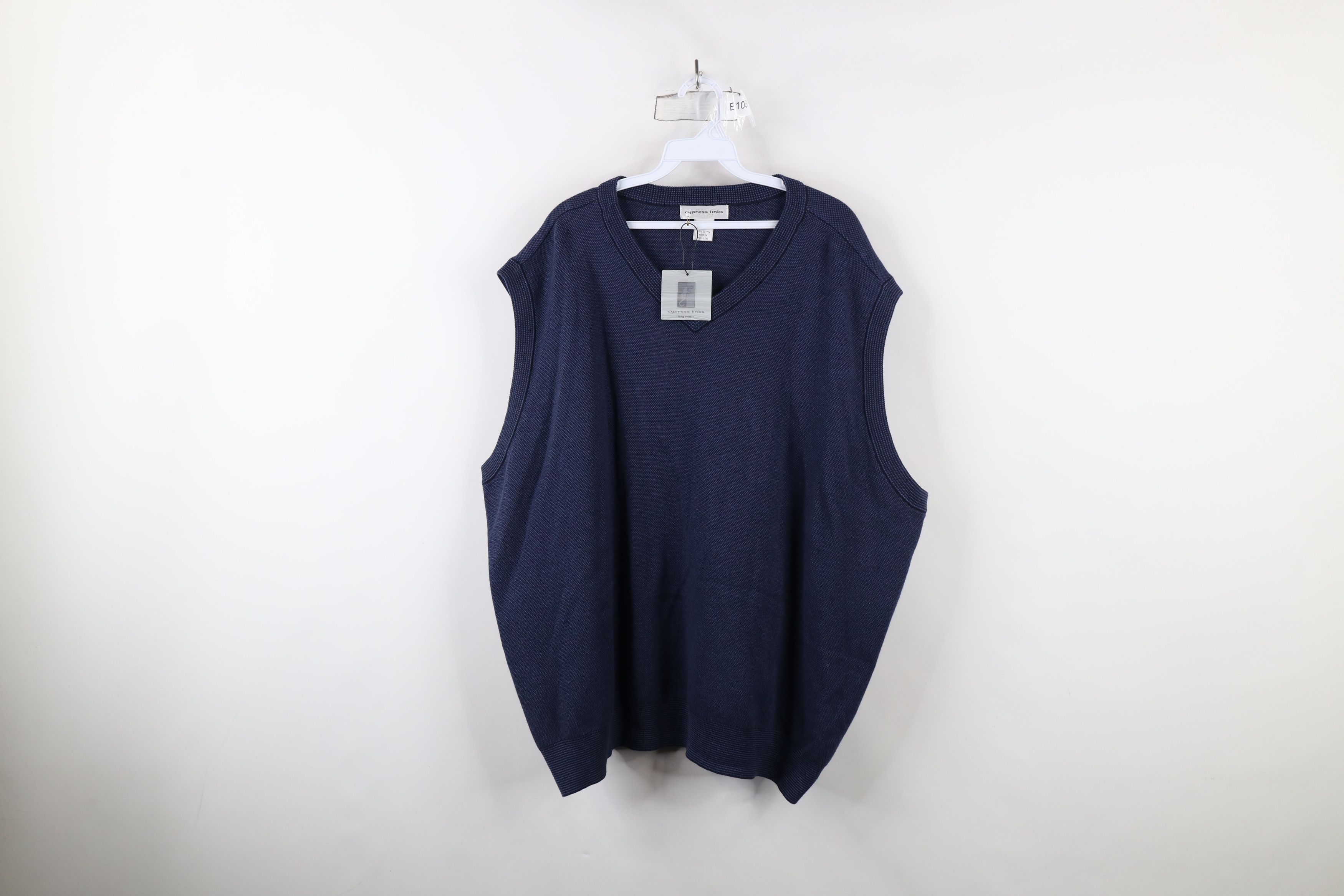Vintage Deadstock Vintage 90s Streetwear Knit V-Neck Sweater Vest Size US XXL / EU 58 / 5 - 1 Thumbnail