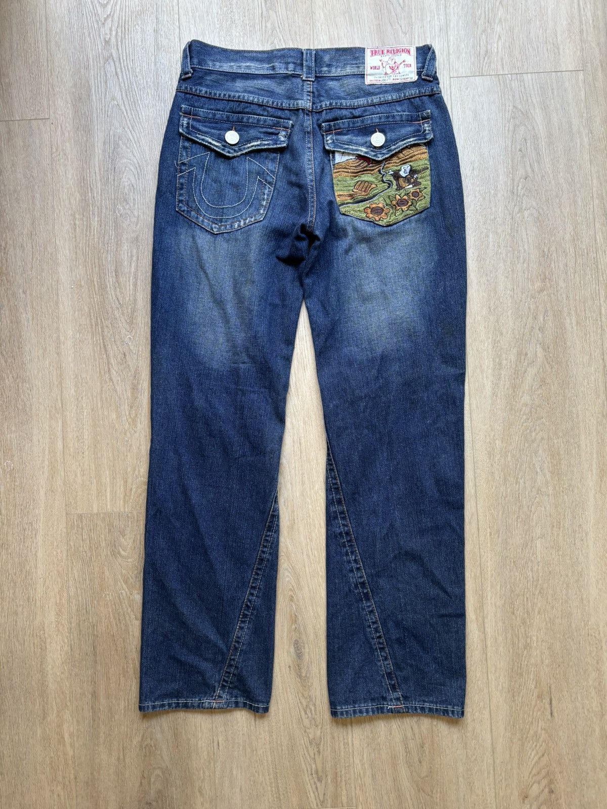 True Religion True Religion Joey Embroidered Sunflower Buddah USA Mens 34 Size US 34 / EU 50 - 2 Thumbnail