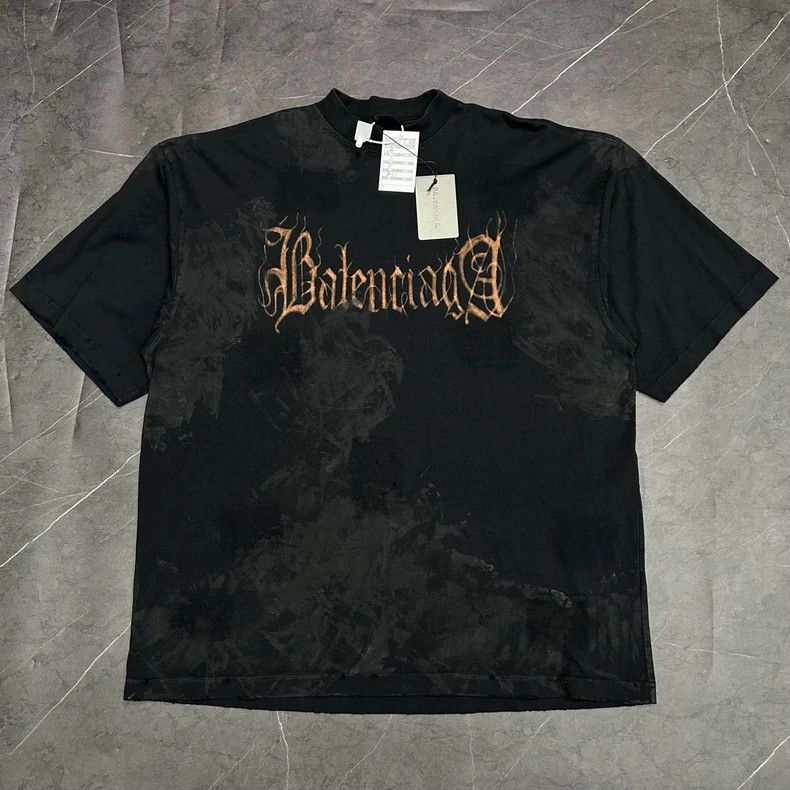 Other Balenciaga Flame Sanskrit Clay Dyeing Short Sleeve Size US S / EU 44-46 / 1 - 1 Thumbnail