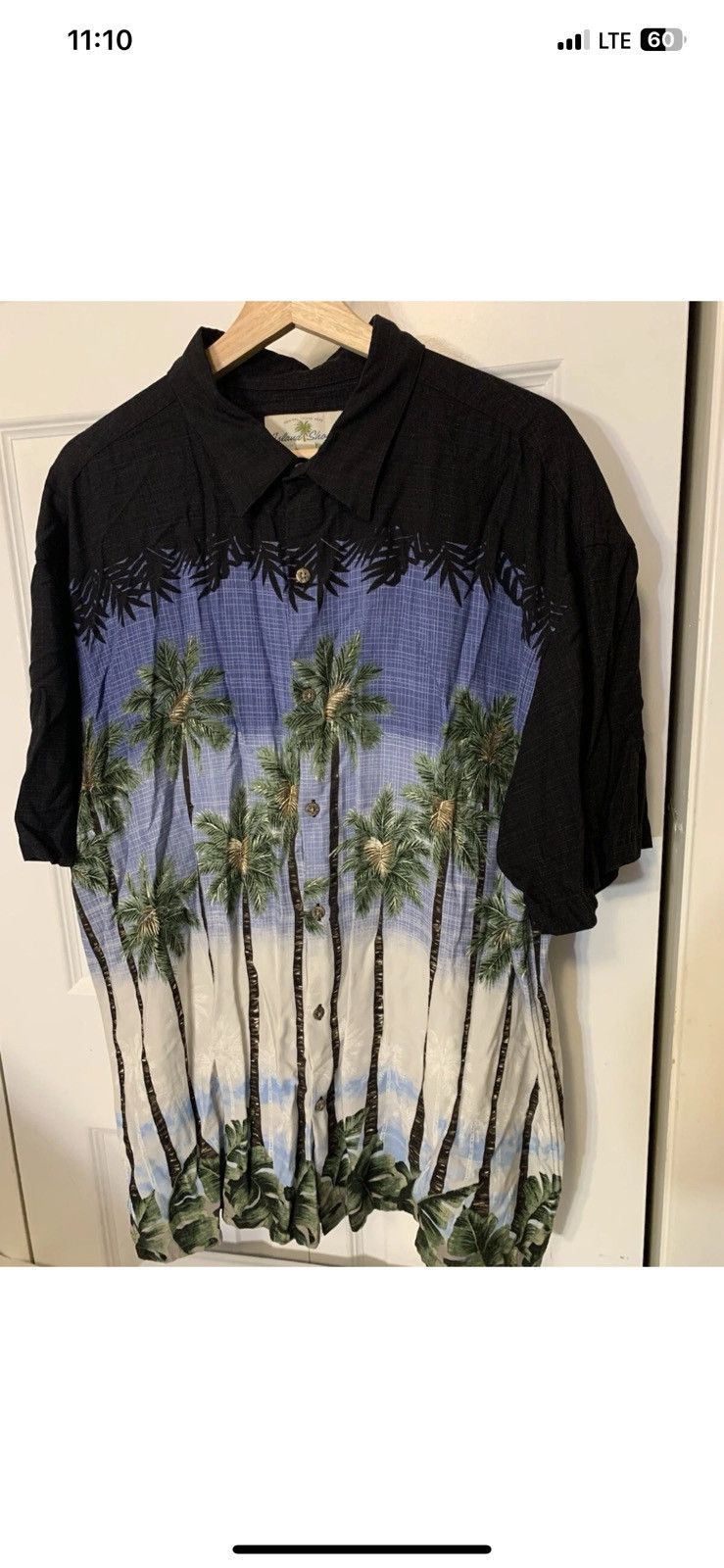 Island Shores Island Shores Mens Sz XL Hawaiian Aloha Button Shirt Black Size US XL / EU 56 / 4 - 4 Thumbnail