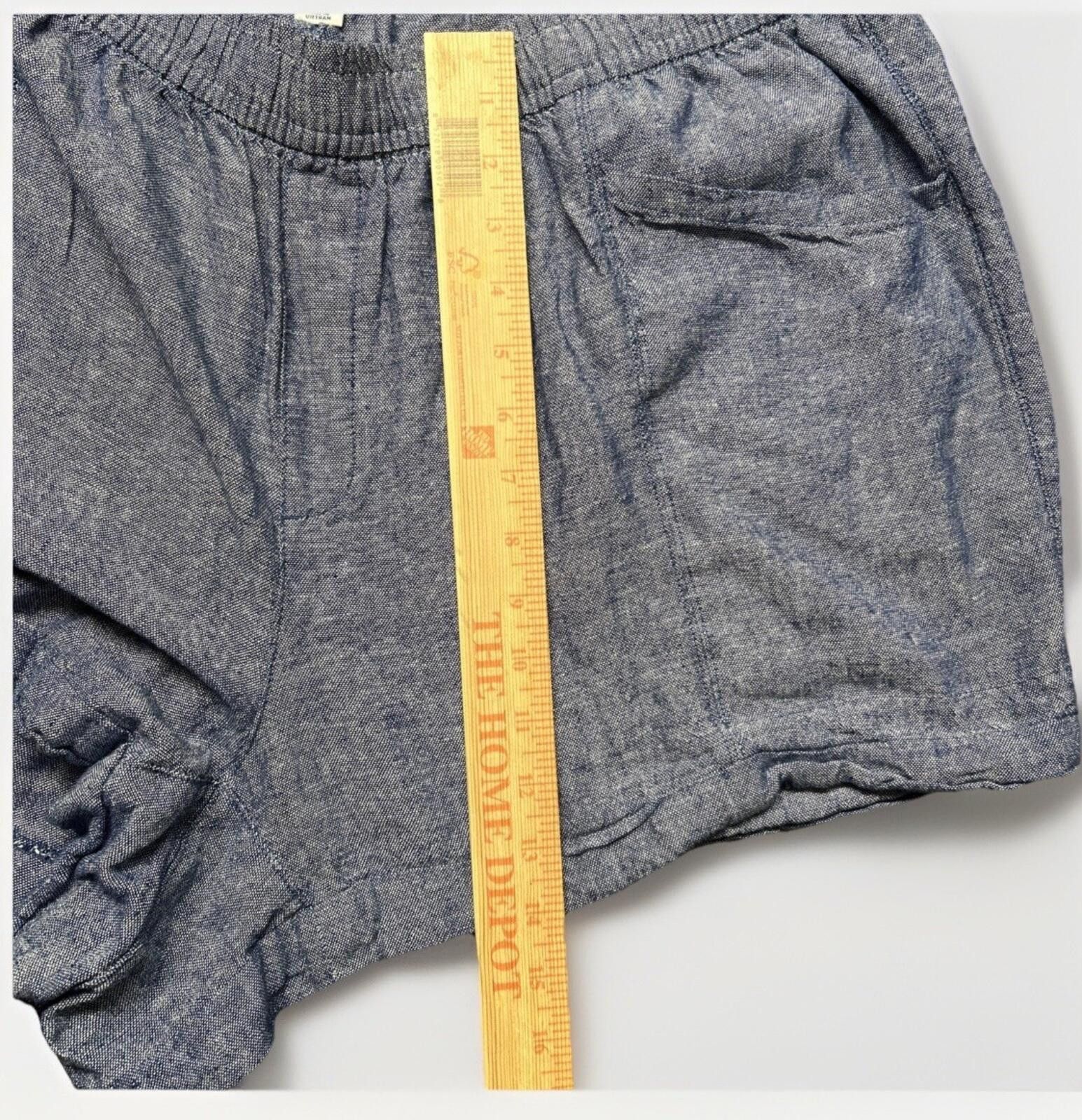 Old Navy Old Navy High Rise Linen Blend Shorts Elastic Casual 2X Blue Size 42" / US 20 - 4 Thumbnail