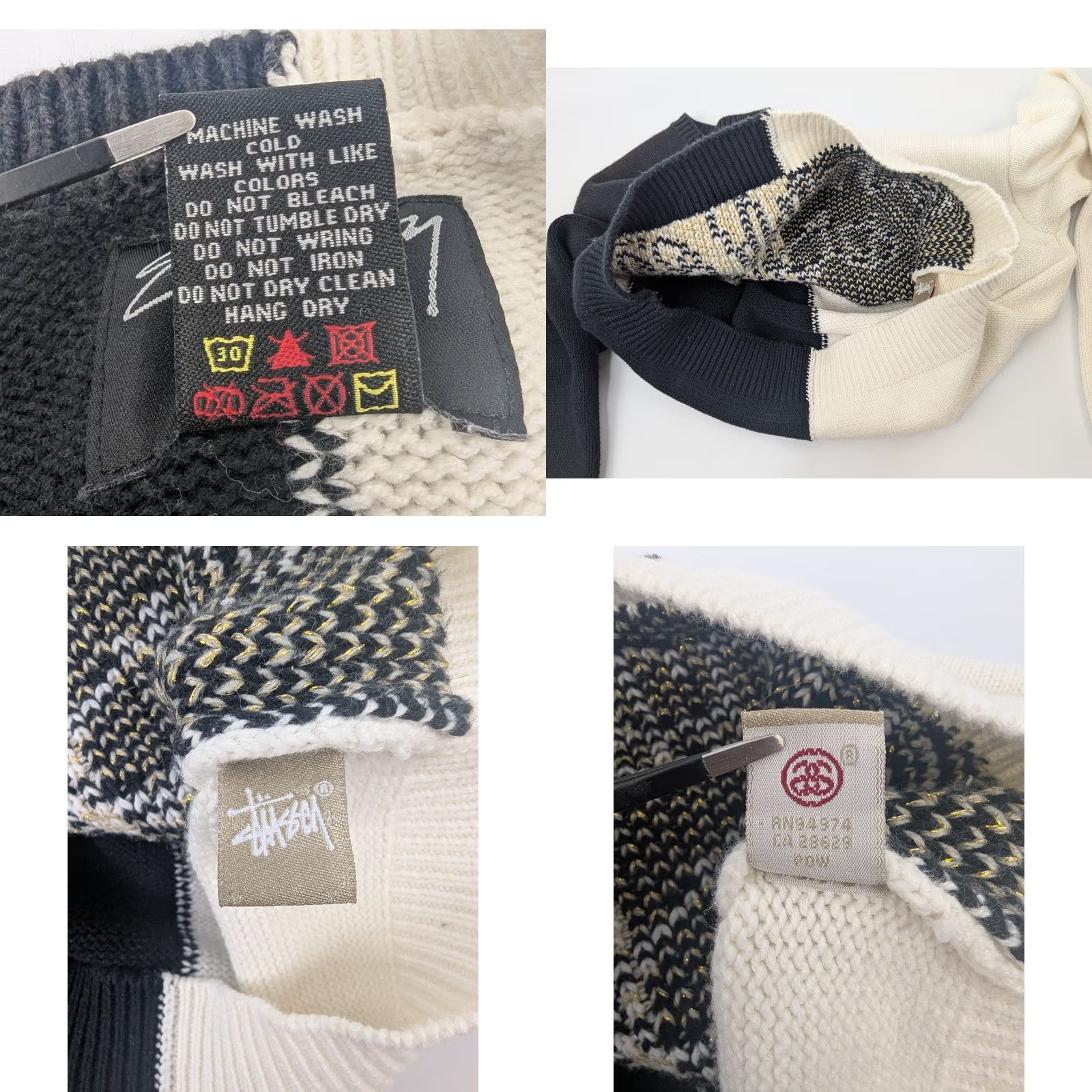 Logo 7 Stussy Sweatshirt Black White Graphic Logo Women’s S Pullover London Theme Size S / US 4 / IT 40 - 9 Thumbnail