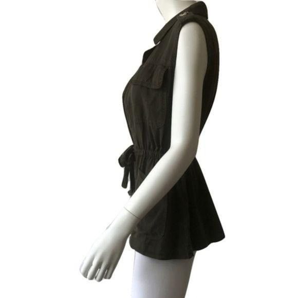 Sanctuary Sanctuary Olive Green Sleeveless Tencel Cargo Vest Size S / US 4 / IT 40 - 2 Thumbnail