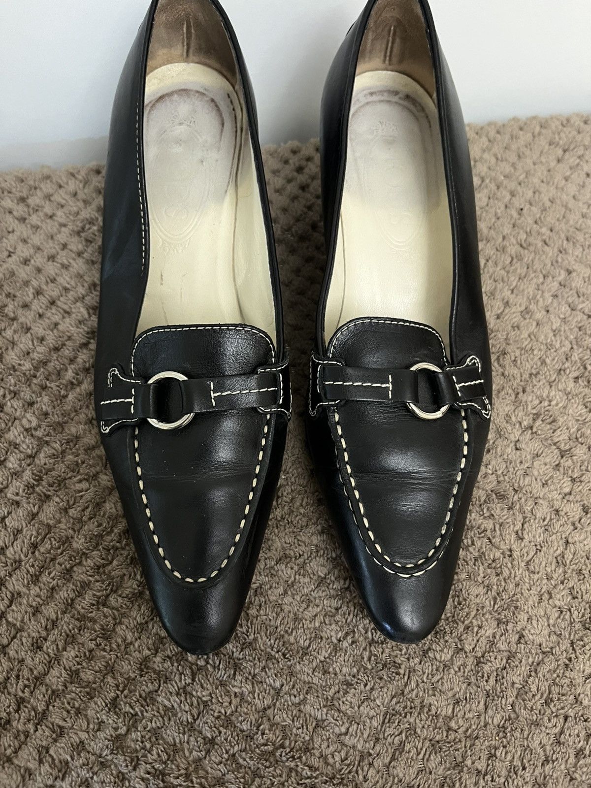 Tod's Tod’s Vintage Black Leather Heeled Sandals Elegant Size US 6 Size US 6 / IT 36 - 5 Thumbnail