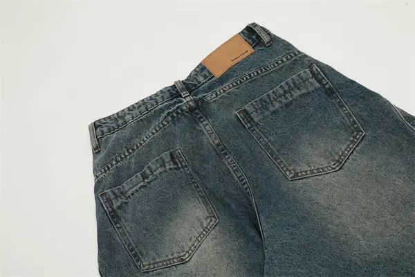 Japanese Brand American washed distressed niche design loose wide-leg jeans Size US 32 / EU 48 - 5 Thumbnail