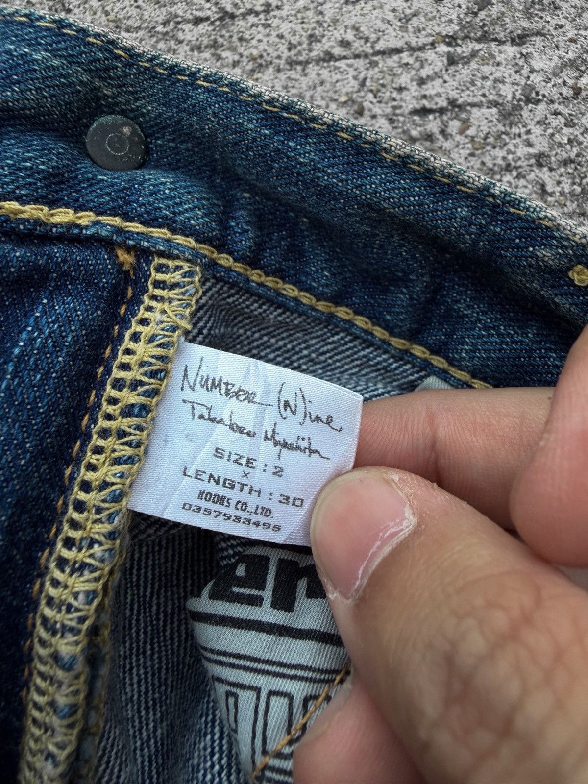 Number (N)ine Number (N)ine AW04 Patch Grunge Denim Size US 32 / EU 48 - 19 Thumbnail