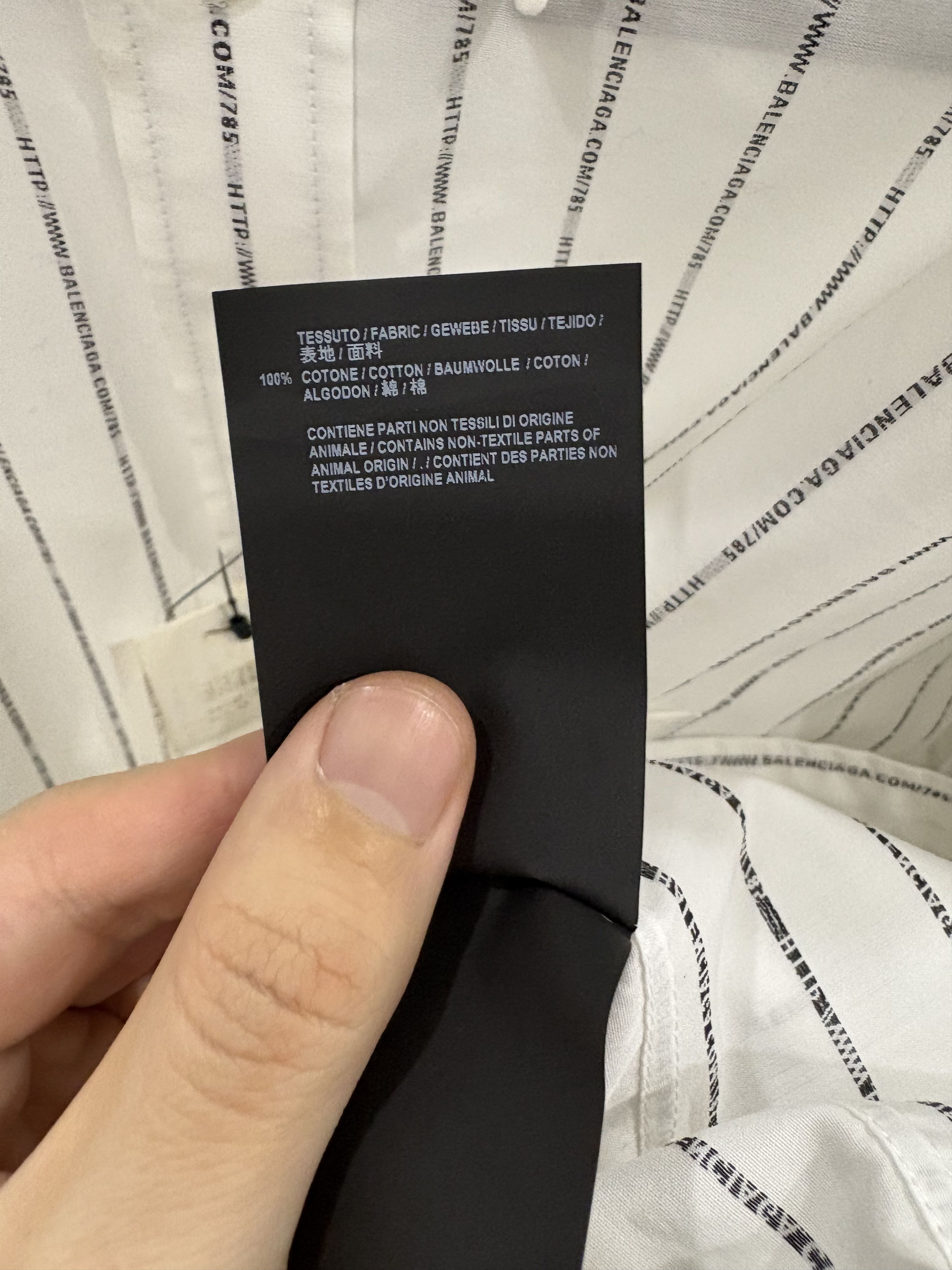 Balenciaga Balenciaga All-Over WWW/URL Stripe Button-Down Shirt Size US XL / EU 56 / 4 - 7 Thumbnail