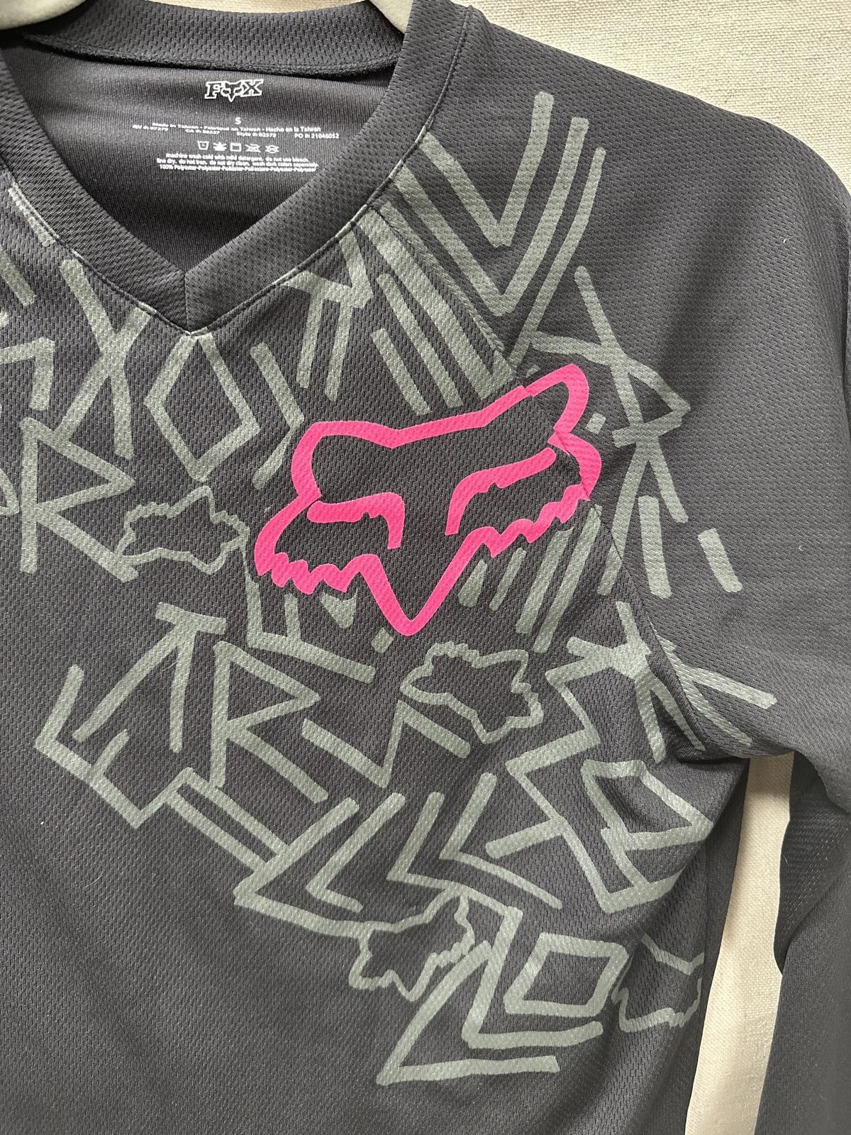Fox Racing Fox Racing Long Sleeve Jersey - Black & Pink Design Size S / US 4 / IT 40 - 2 Thumbnail