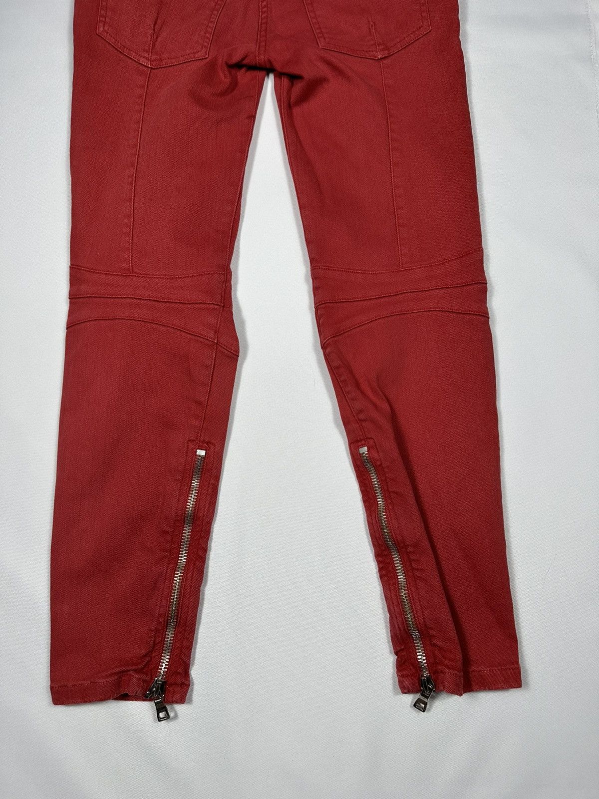 Balmain Balmain Paris Biker Jeans Pants Denim Low Rise Skinny Zipper Size 26" / US 2 / IT 38 - 14 Thumbnail