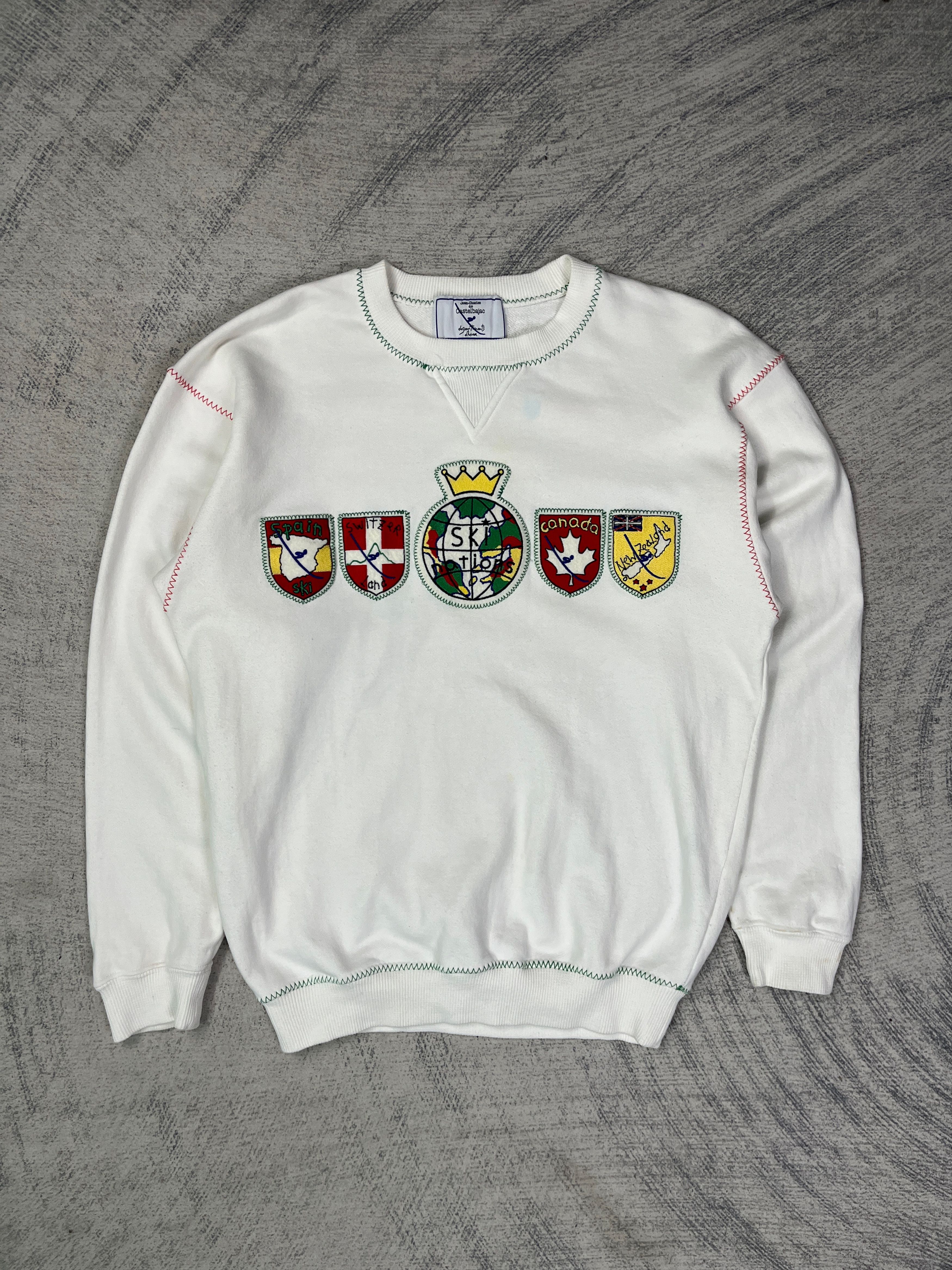 Jean Charles De Castelbajac Descentiments Dhiver Ski Nations Embroidery Flags Sweatshirt Size US M / EU 48-50 / 2 - 1 Thumbnail