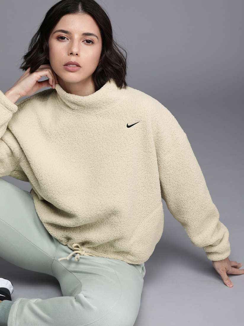 Designer × Nike 🧸 Nike teddy bear style knit swoosh logo sweatshirt Size XL / US 12-14 / IT 48-50 - 2 Thumbnail