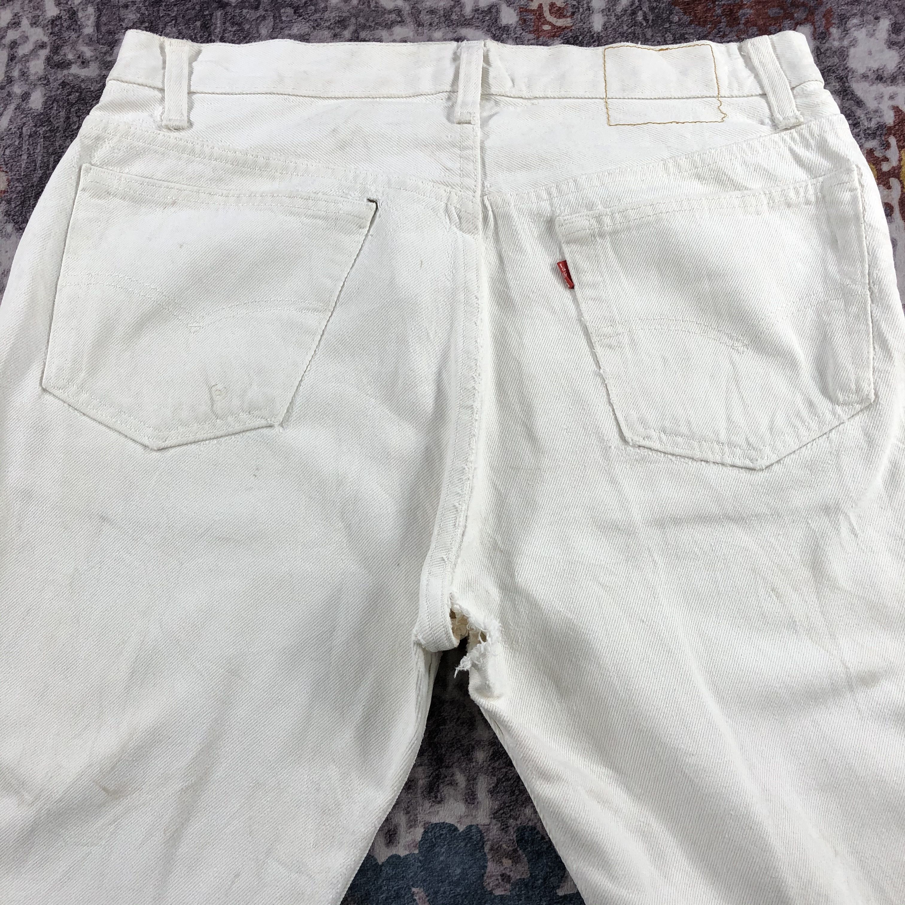 Levi's Vintage 90s White Wash Levis 501 Jeans-JM2638 Size US 33 - 6 Thumbnail
