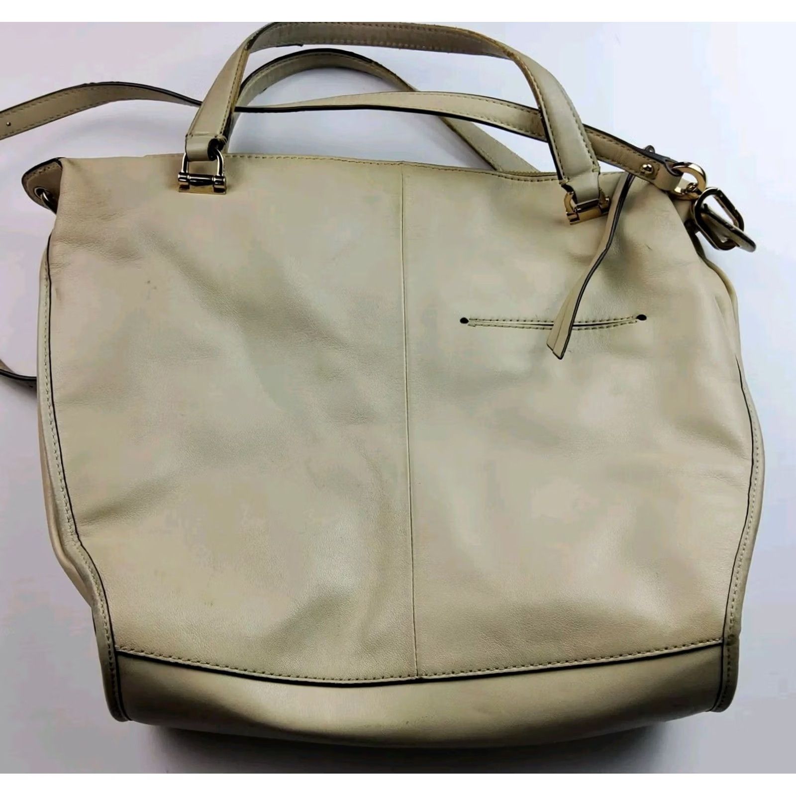 Coach Coach Shoulder Bag Purse Leather Ivory 32405 14x10.5x3.25 Women's Handbag Size ONE SIZE - 4 Thumbnail