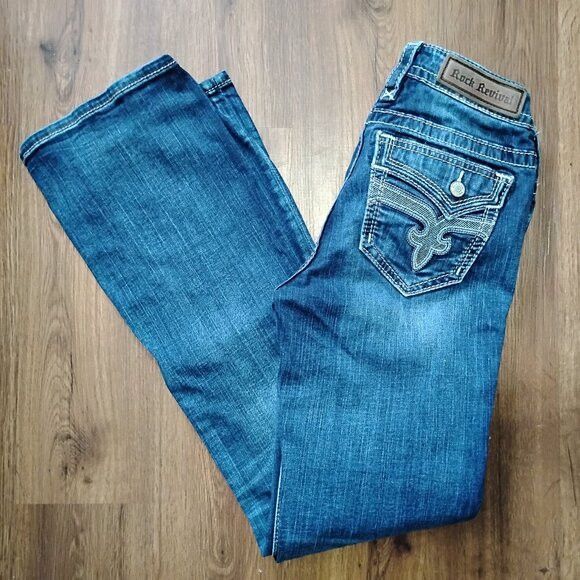 Other Vintage Y2K Rock Revival Eldora Boot Cut Denim Blue Jeans Size 29" - 1 Thumbnail