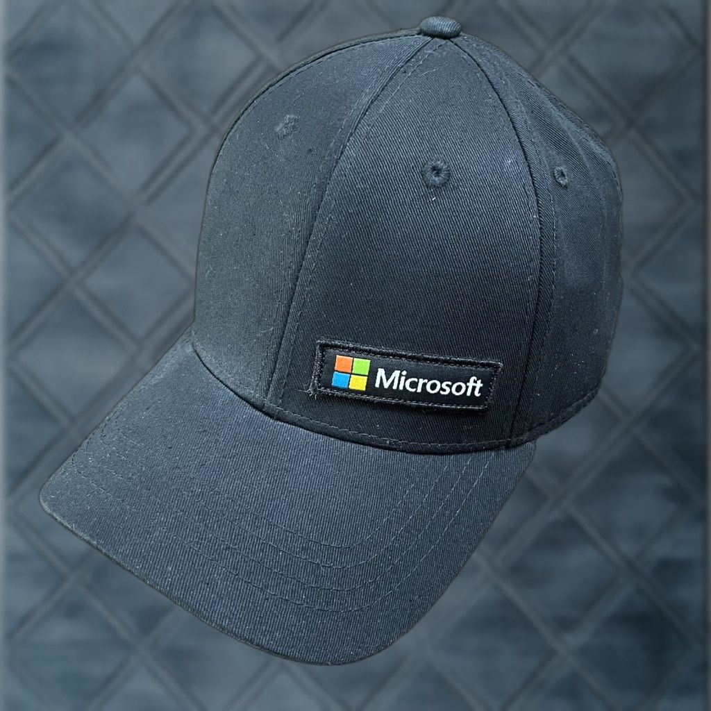 Spell Microsoft Hat Cap Snap Back Black Spell Out Casual Official Adjustable One Size Mens Cap Size ONE SIZE - 1 Thumbnail