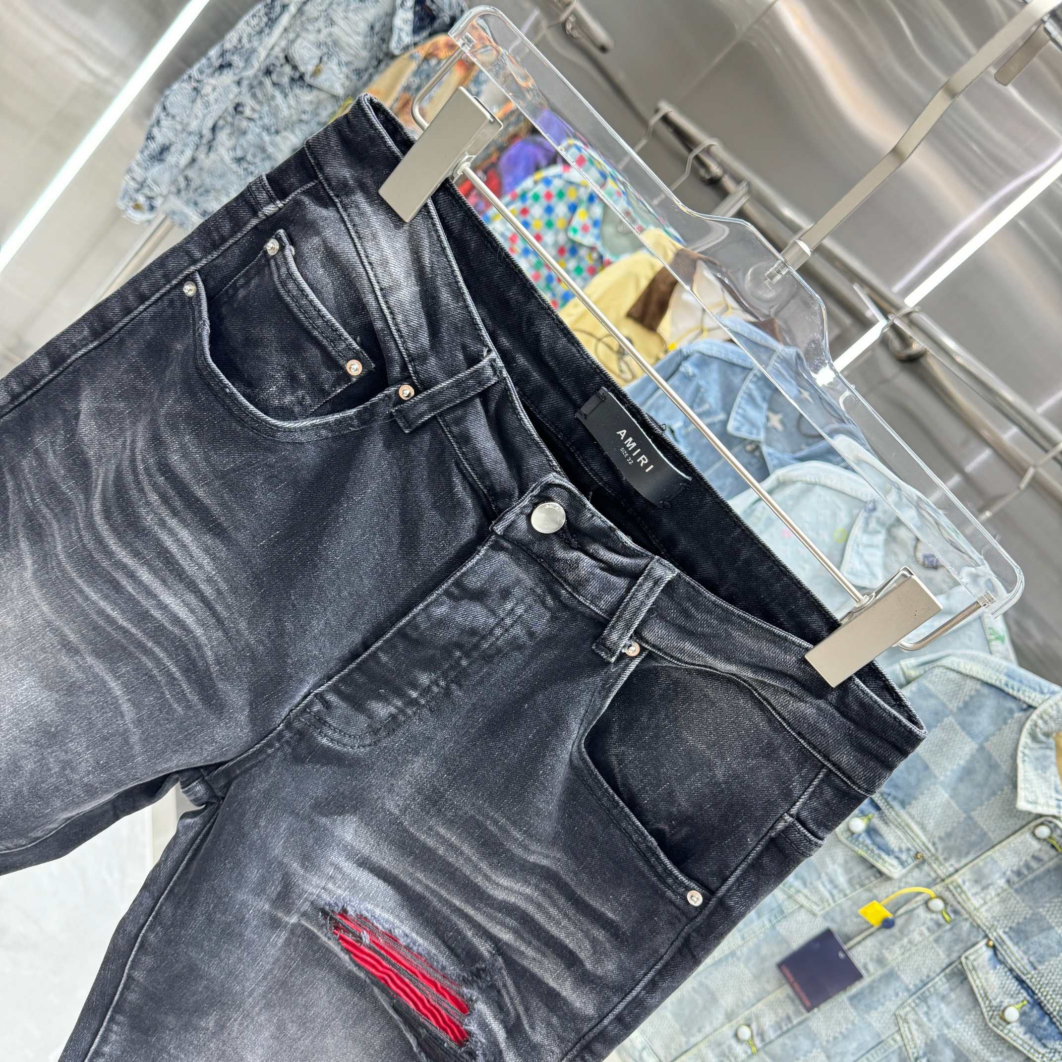 Other Broken hole street trend slim fit small leg elastic jeans Size US 34 / EU 50 - 4 Thumbnail