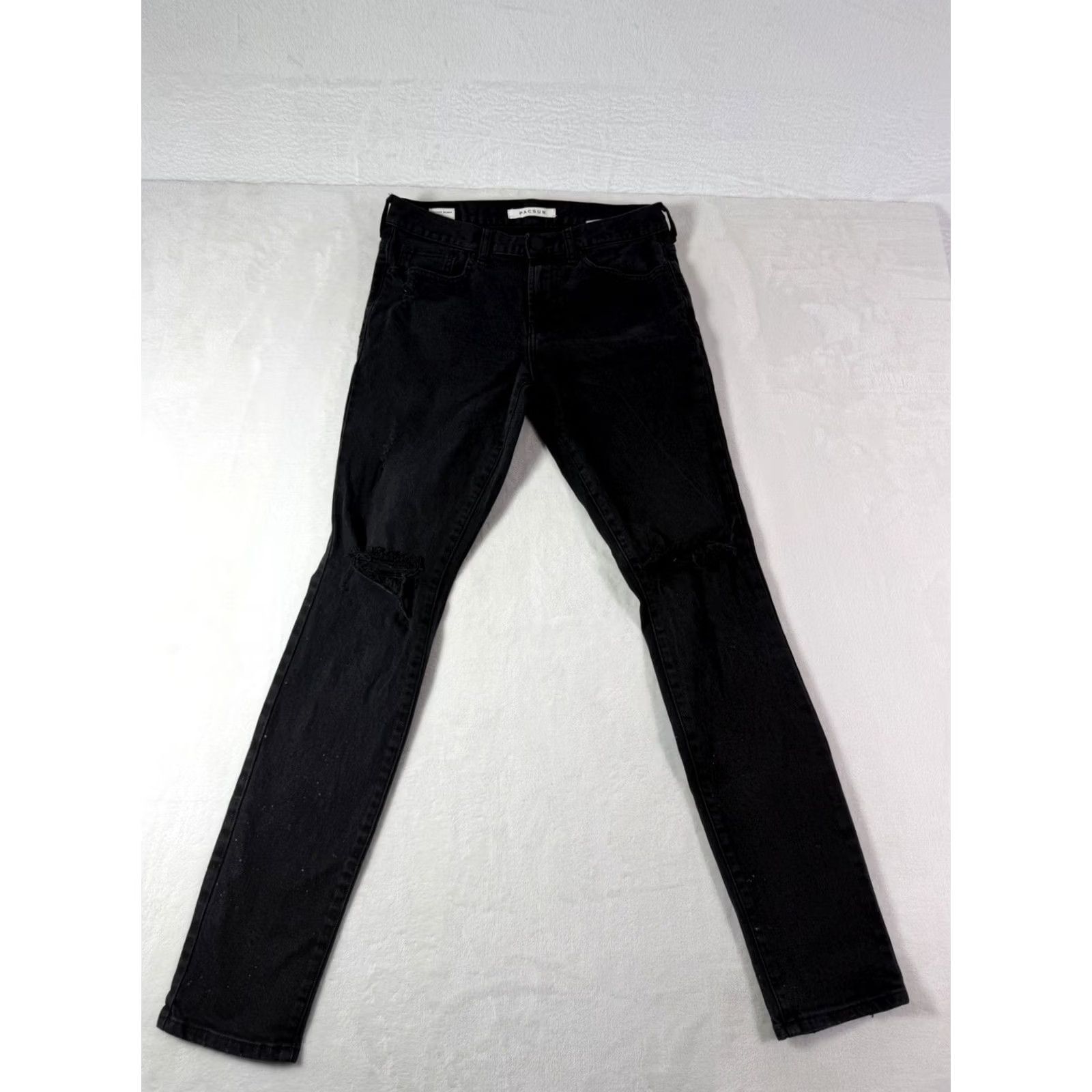Pacsun PACsun Jeans Men’s Slim Skinny Black Denim Size 30x32 Inseam 32 Stretch 5-Pocket Modern Regular Rise Mid Vintage: No Size US 30 / EU 46 - 2 Thumbnail
