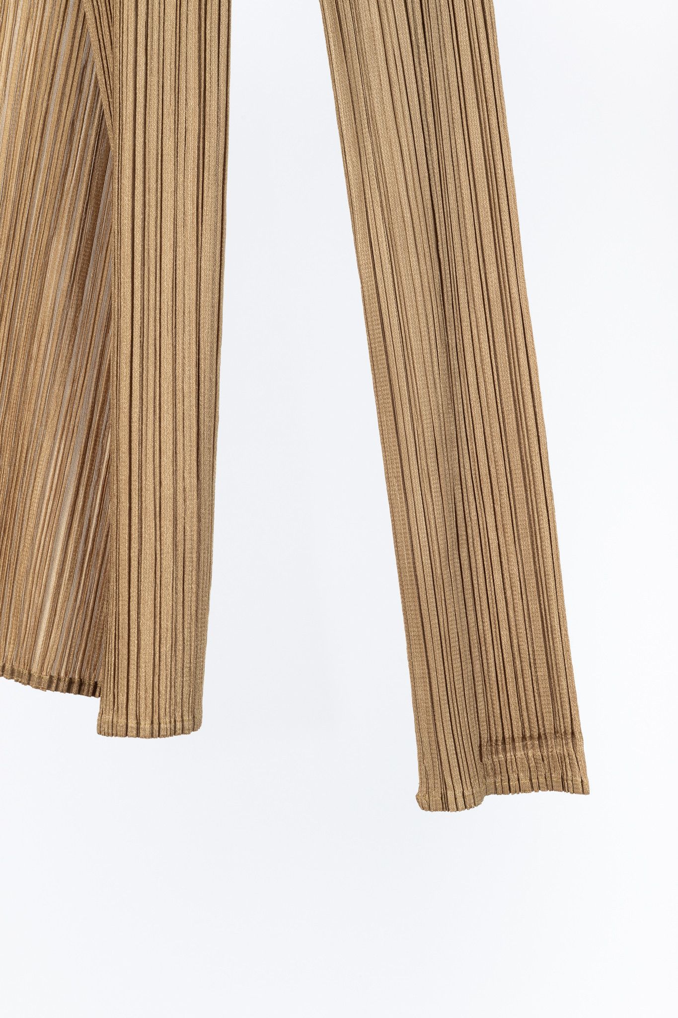 Pleats Please Issey Miyake Pleats Please Issey Miyake Gold Open-Front Cardigan Size S / US 4 / IT 40 - 5 Thumbnail