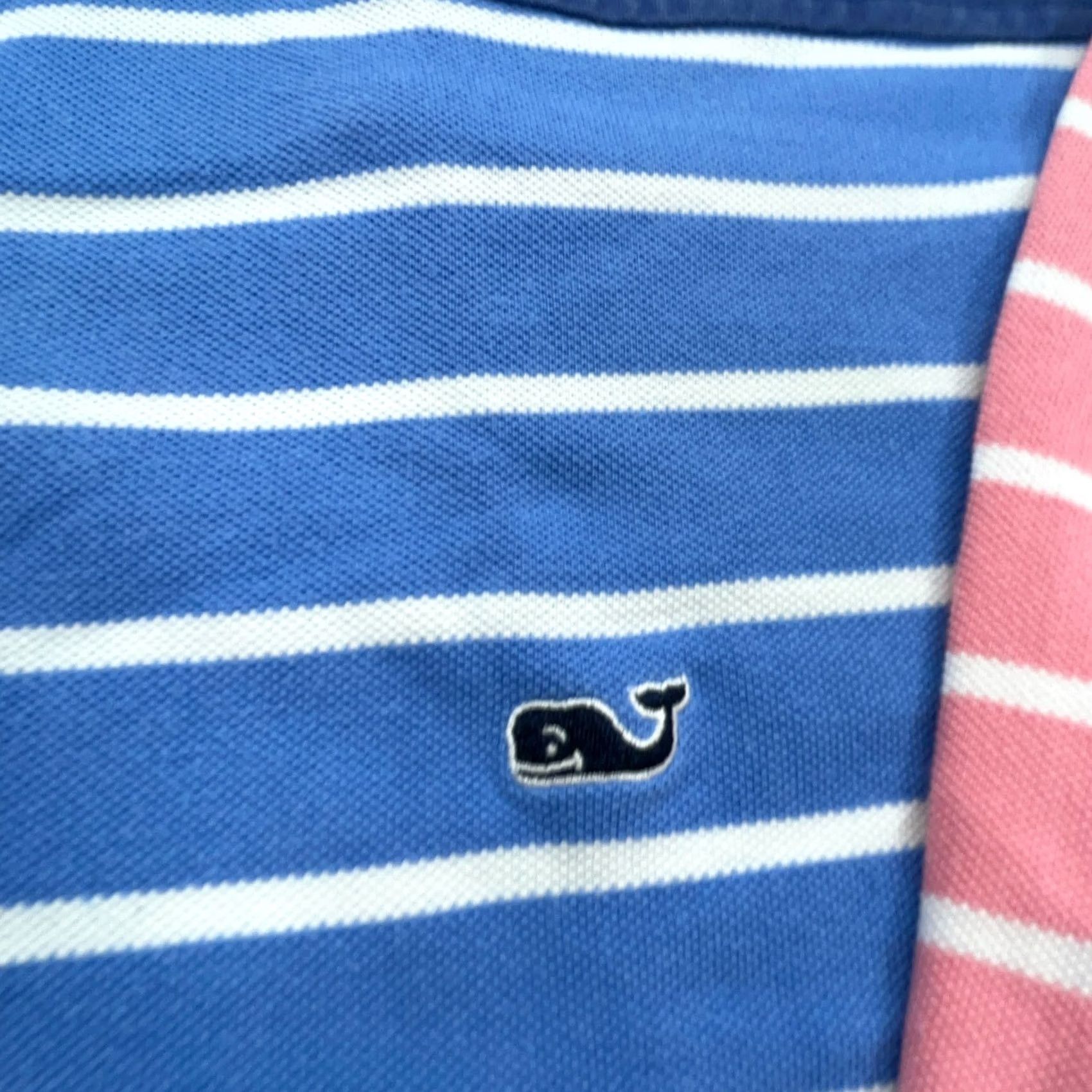 Vineyard Vines Vineyard Vines Polo Shirt Men Large Blue Pink Striped Colorblock Patchwork Fun Size US L / EU 52-54 / 3 - 5 Thumbnail