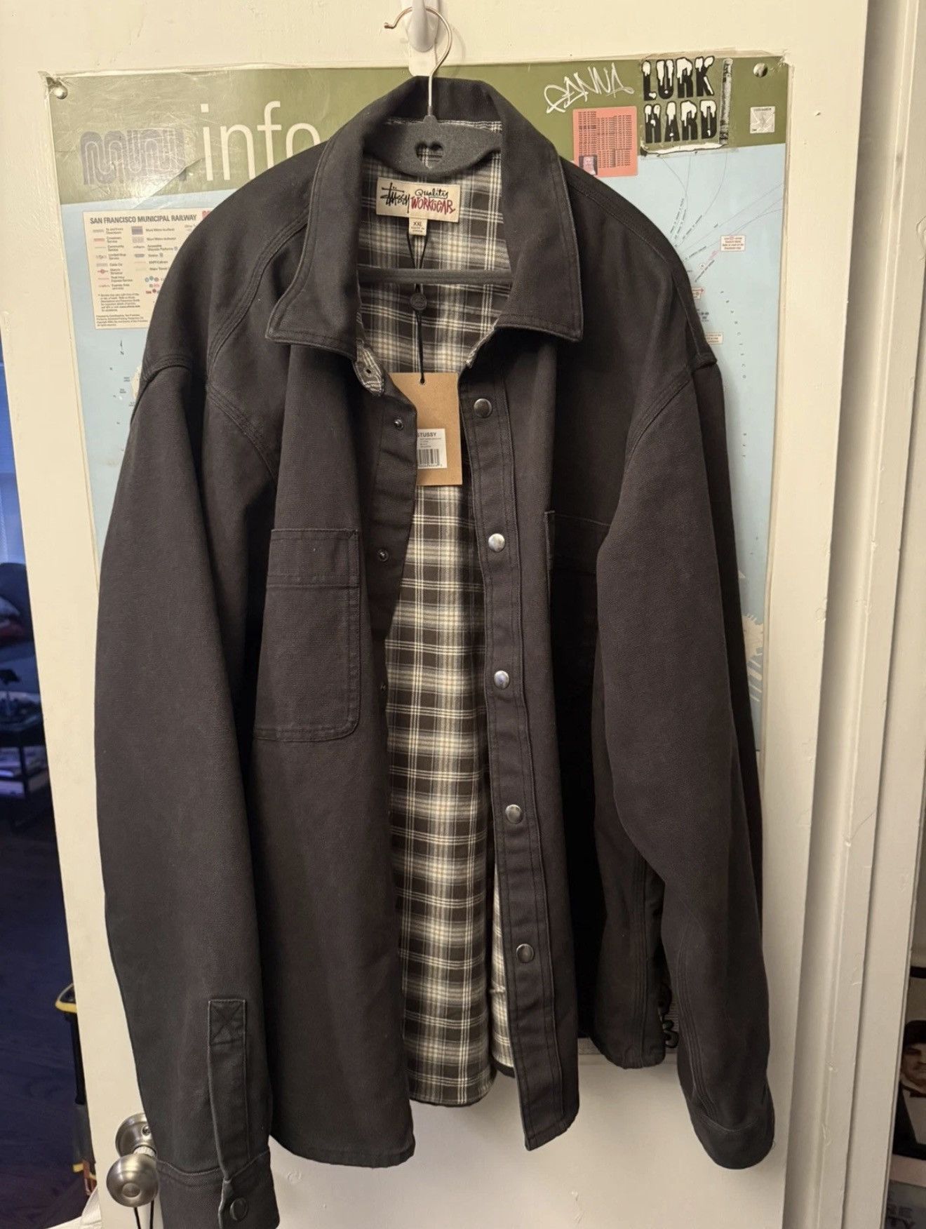 Stussy Heavy Washed Canvas Shirt XXL NWT