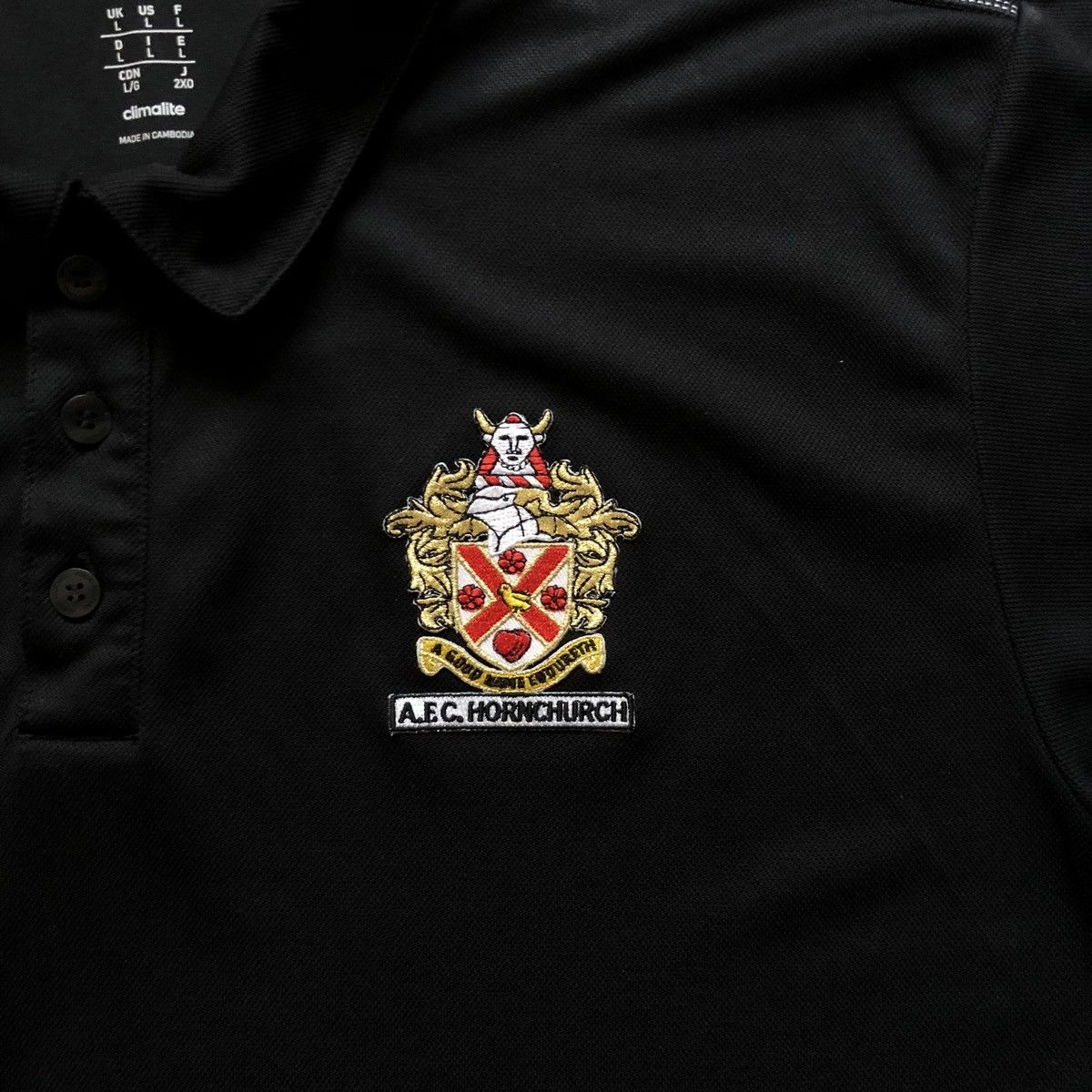 Adidas × Vintage Adidas Hornchurch Polo T Shirt Football jersey Y2K style Size US L / EU 52-54 / 3 - 2 Thumbnail