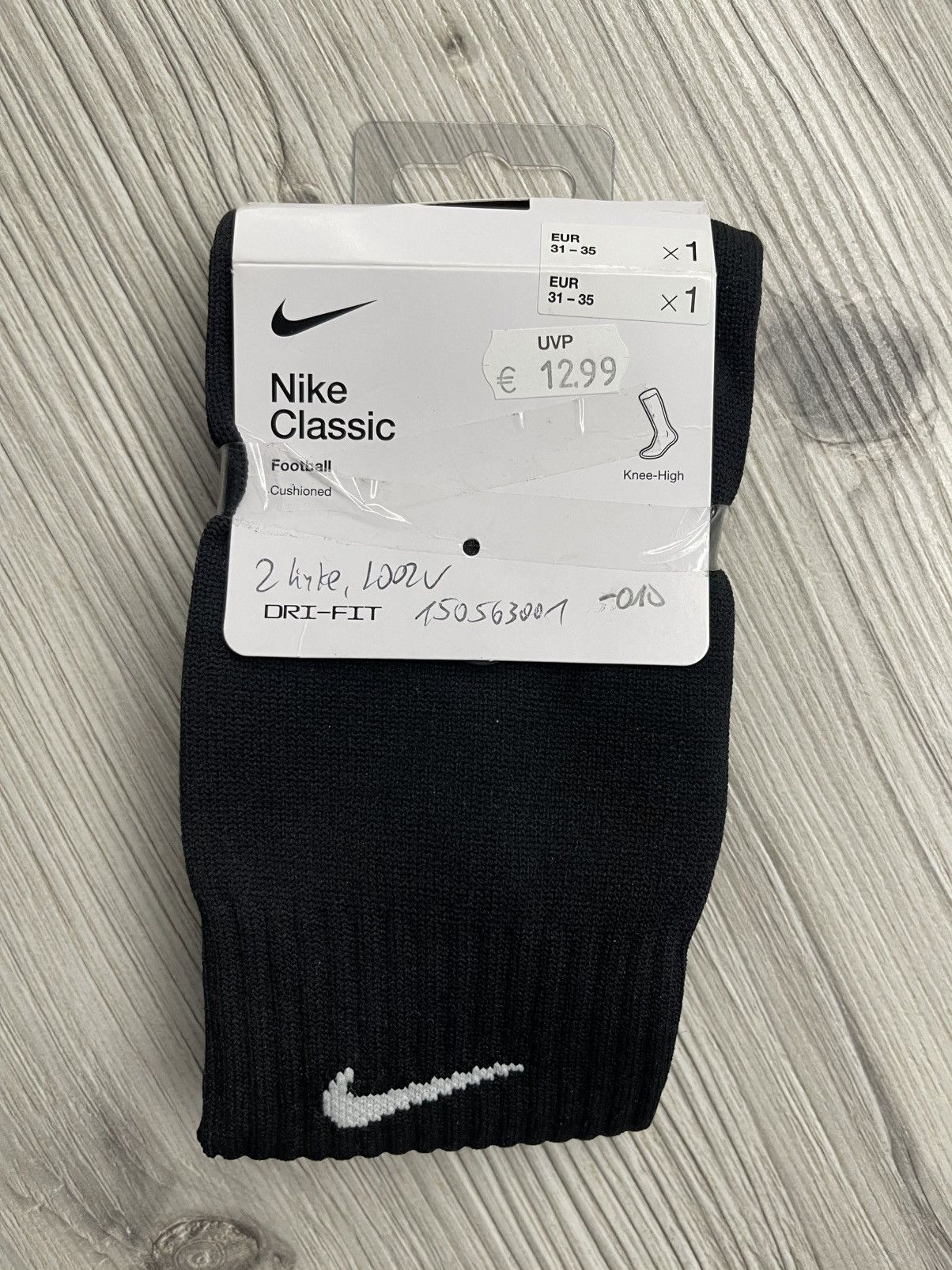 Vintage Soccer Socks Nike Classic II Cushion Socks SX5728-010 31-35 Size 26 - 2 Thumbnail