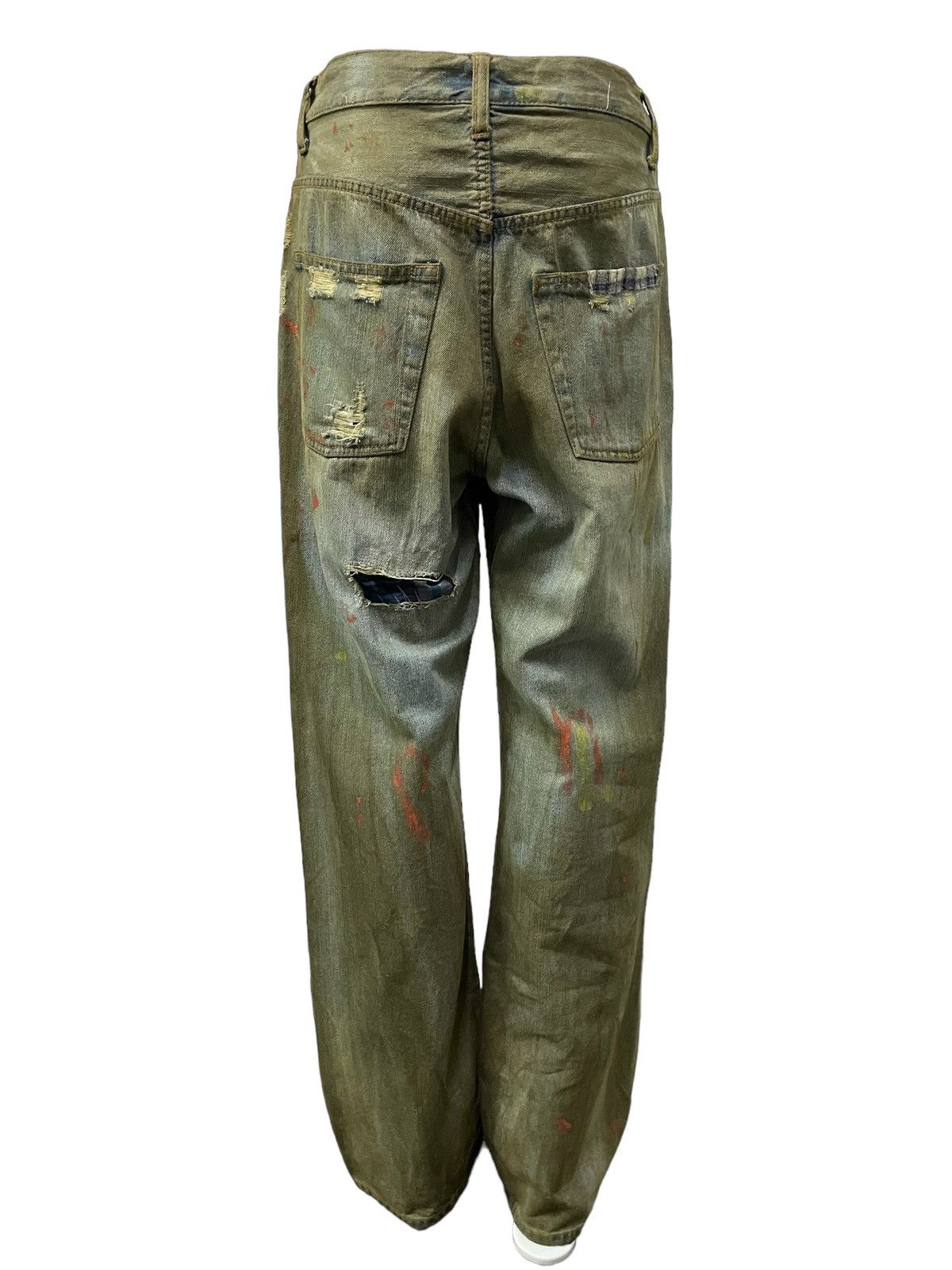 Japanese Brand × Junya Watanabe Junya Watanabe Style Patch Work Mud Wash Trompel’oiel Jeans Size US 30 / EU 46 - 4 Thumbnail