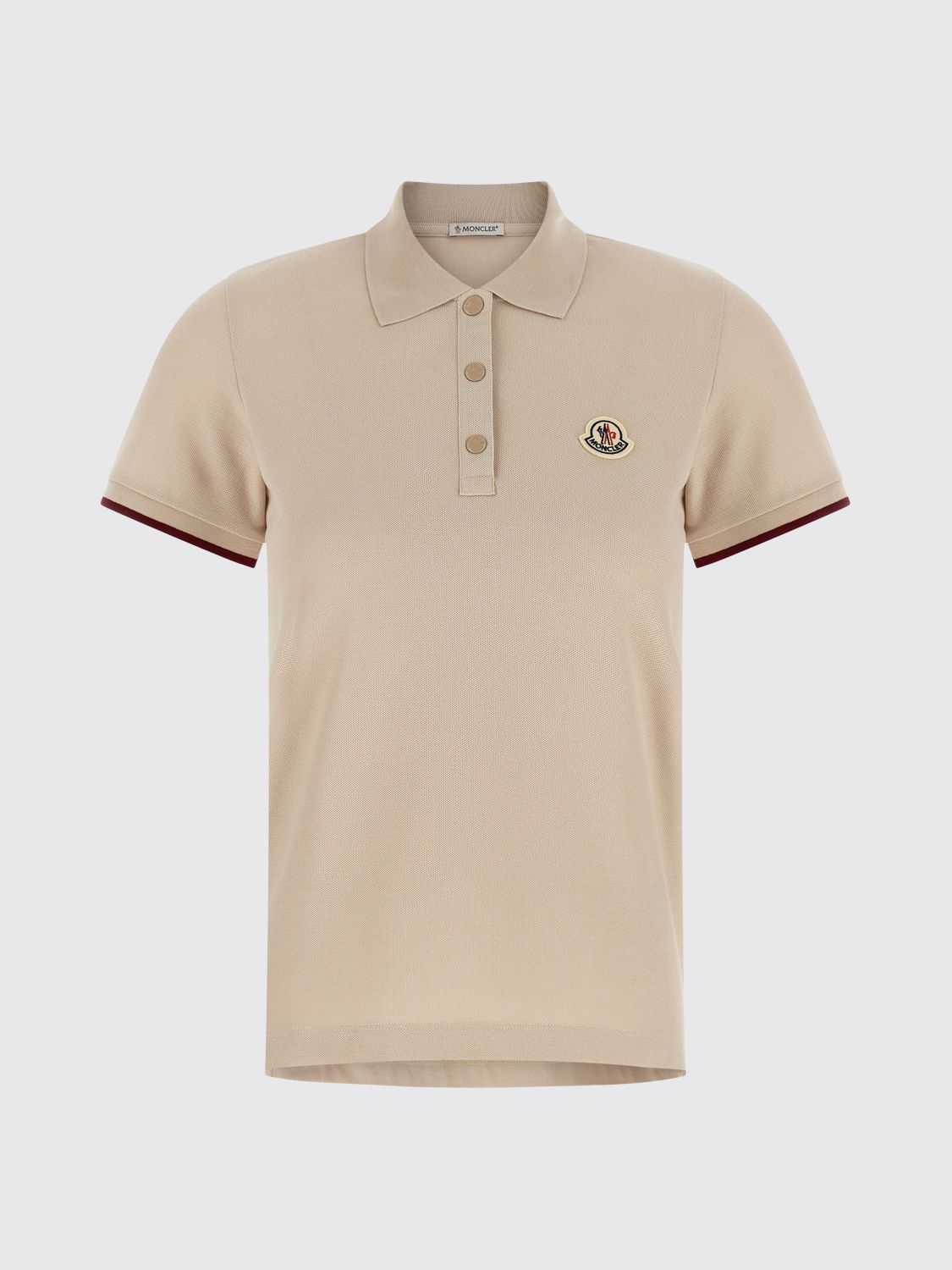 Moncler Moncler Polo Shirt Woman Beige Size L / US 10 / IT 46 - 1 Preview