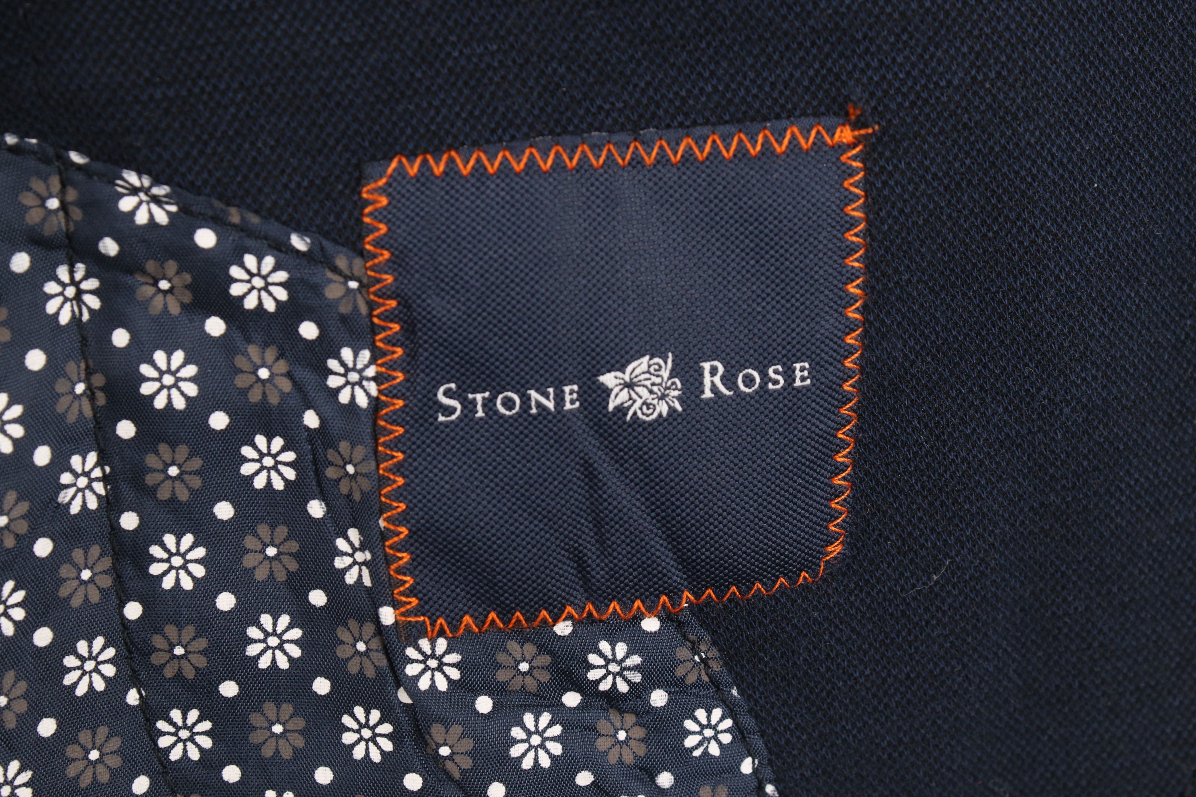 Stone Rose Stone Rose Knit 2 Button Suit Coat Blazer Jacket Navy Blue Size US XXL / EU 58 / 5 - 10 Thumbnail