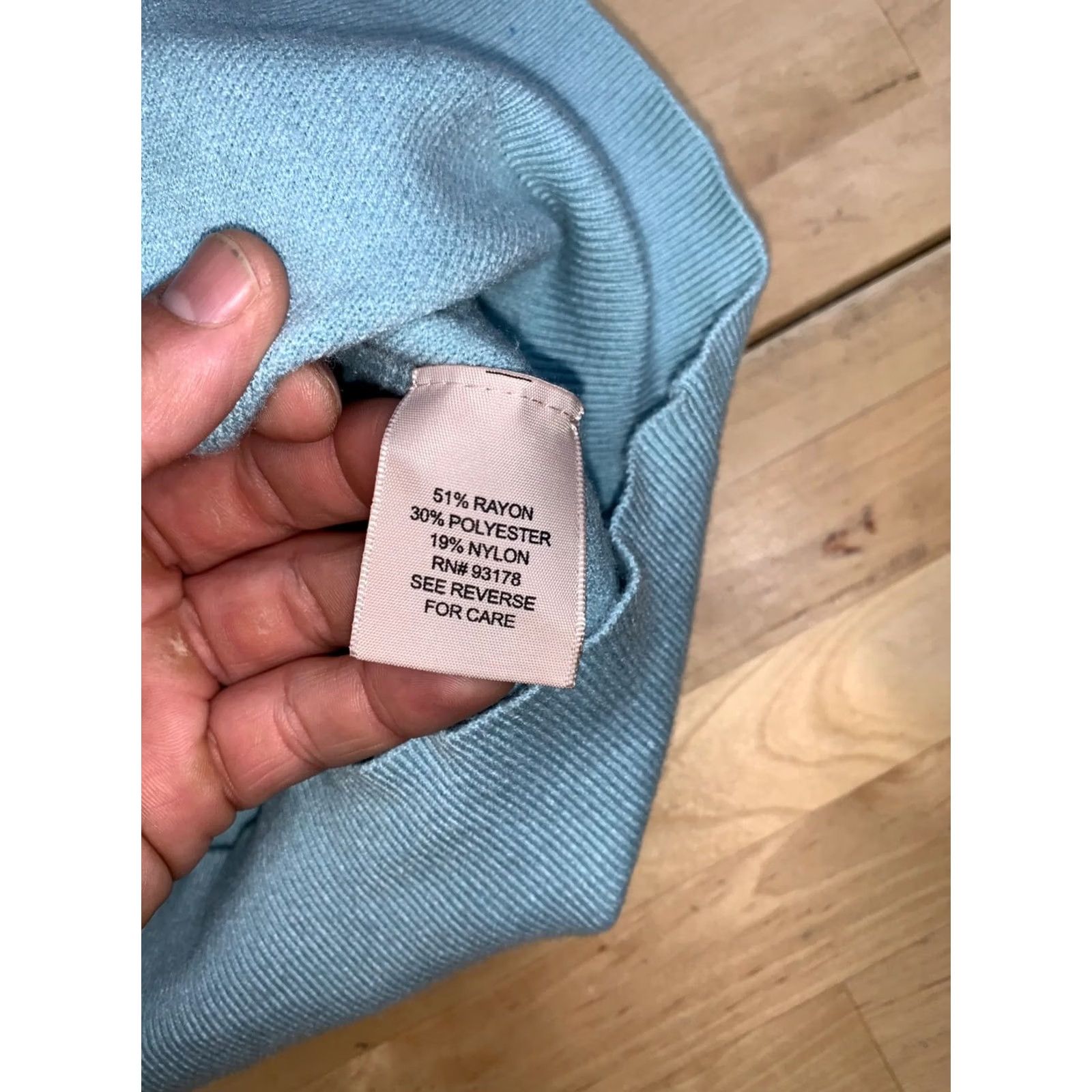 Vintage Philosophy Knit Sweater Hoodie Women XL Light Blue Pullover Casual XL Women Pullover Sweater Blue Philosophy Size XL / US 12-14 / IT 48-50 - 3 Thumbnail