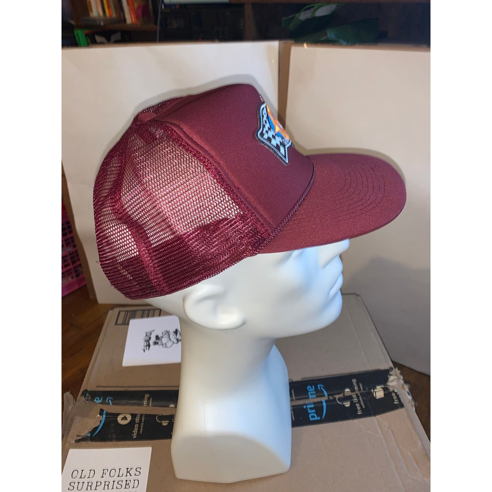 Cobra 2001 Ozark Trails Racing Trucker Hat Rope Snapback Maroon Size ONE SIZE - 2 Thumbnail