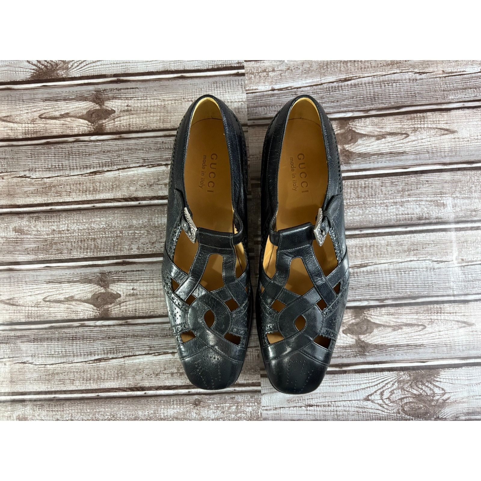 Gucci Gucci Brogue Leather Thesis Cutout Detail loafer sz 7 color Size US 7 / EU 40 - 2 Thumbnail