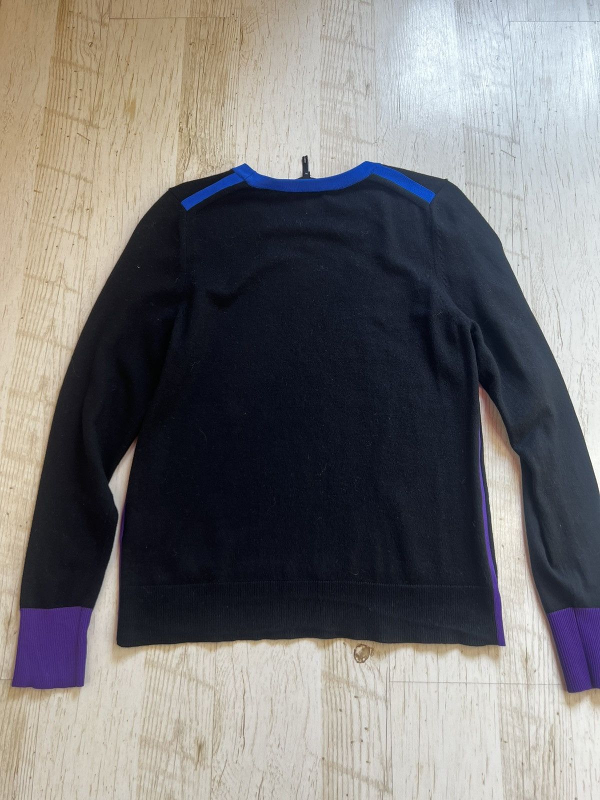 ME+EM ME+EM Colorblock Wool Sweater Black Multi Panel Knit Size M Size M / US 6-8 / IT 42-44 - 5 Thumbnail