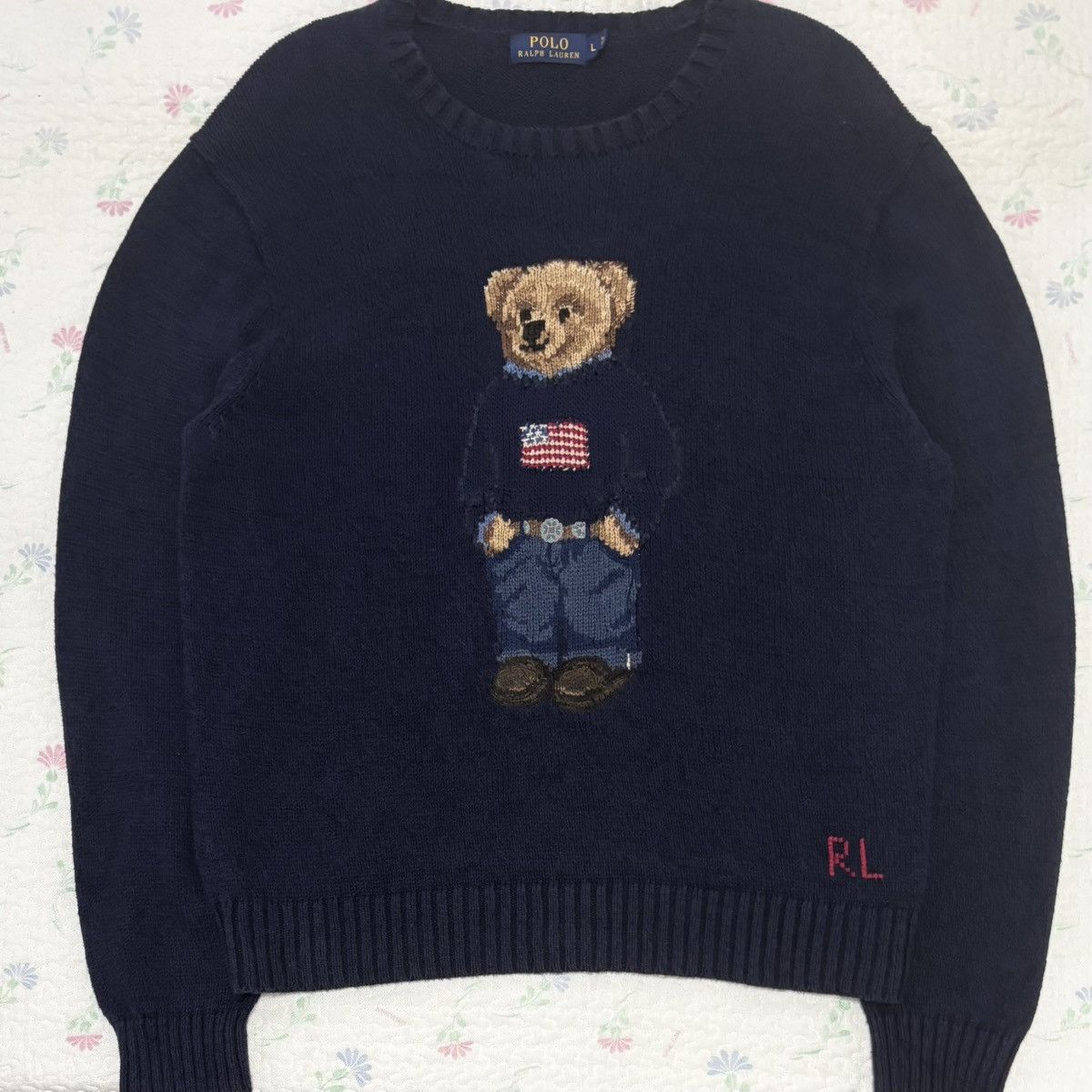 Polo Ralph Lauren Polo Ralph Lauren Bear Knit Sweater Size US L / EU 52-54 / 3 - 1 Thumbnail