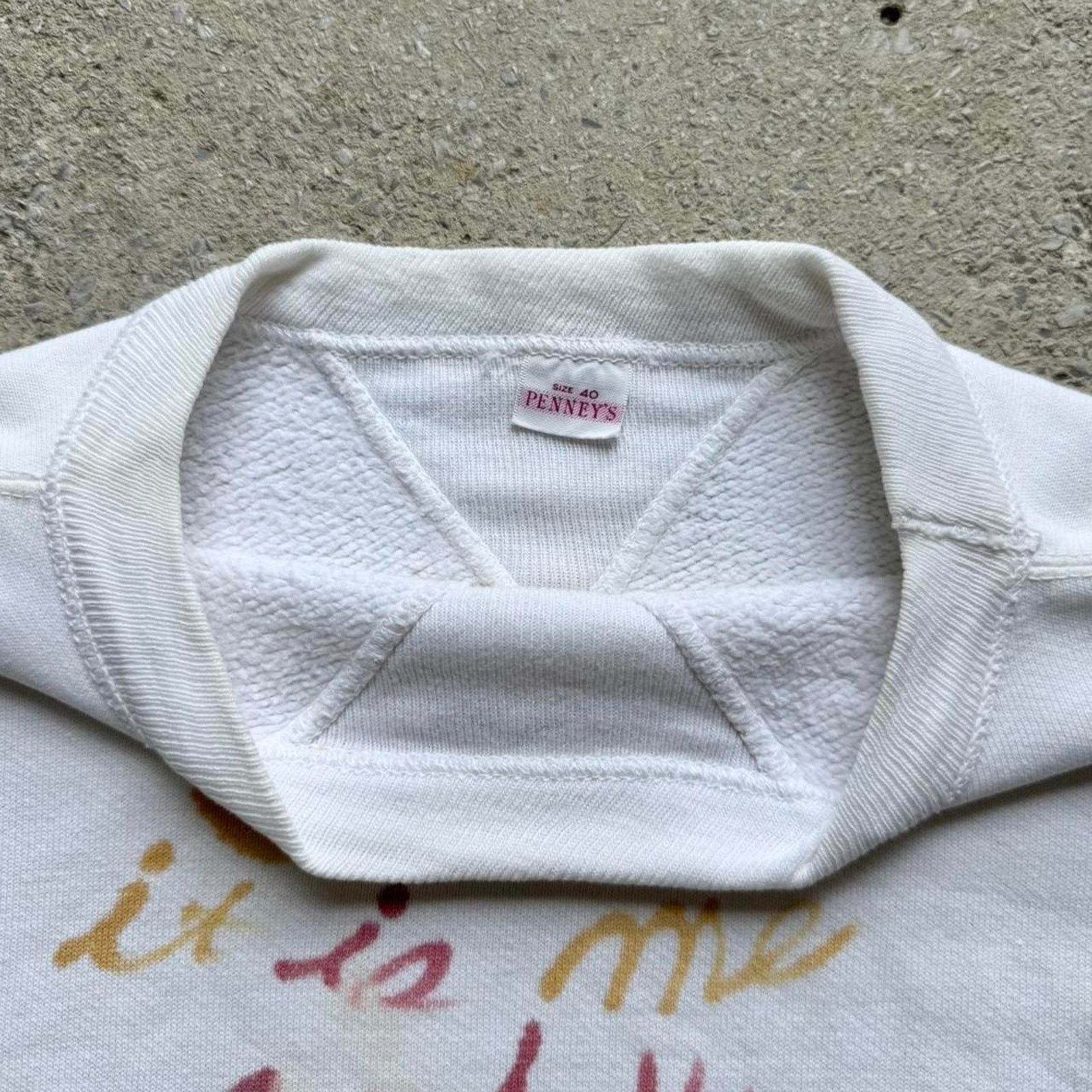 JCPenney 50s True Vintage Double V Penneys Chopped Sweatshirt Size US S / EU 44-46 / 1 - 1 Thumbnail