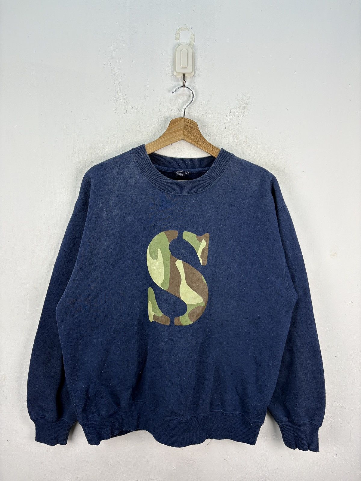 Stussy Vintage 90s Stussy S Logo Camo Sweatshirt Size US M / EU 48-50 / 2 - 1 Thumbnail