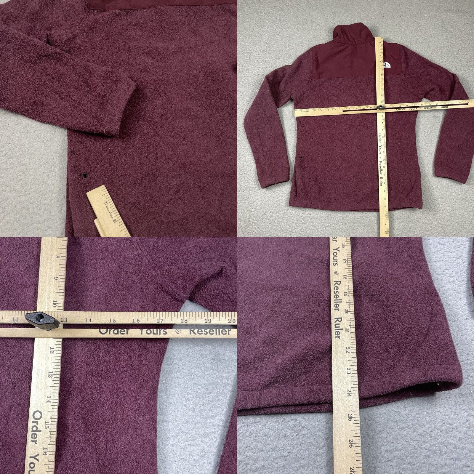 The North Face VINTAGE The North Face Sweater Womens XS Red Pockets 1/2 Zip Fleece Pullover Distressed Size XS / US 0-2 / IT 36-38 - 8 Thumbnail