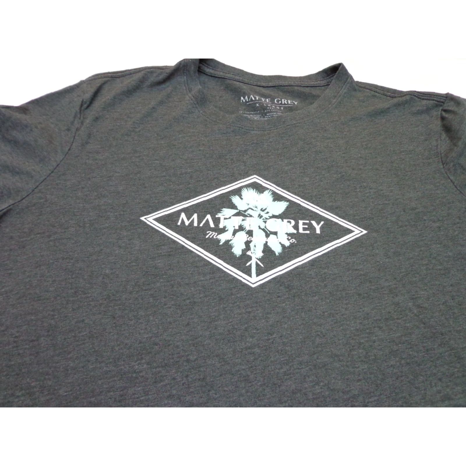 CO Matte Grey Modern Recreation Co T-shirt Heather Charcoal Gray Graphic Size XL Mens Short Sleeve Crew Neck Modern / Fall Spring Summer Size US XL / EU 56 / 4 - 2 Thumbnail