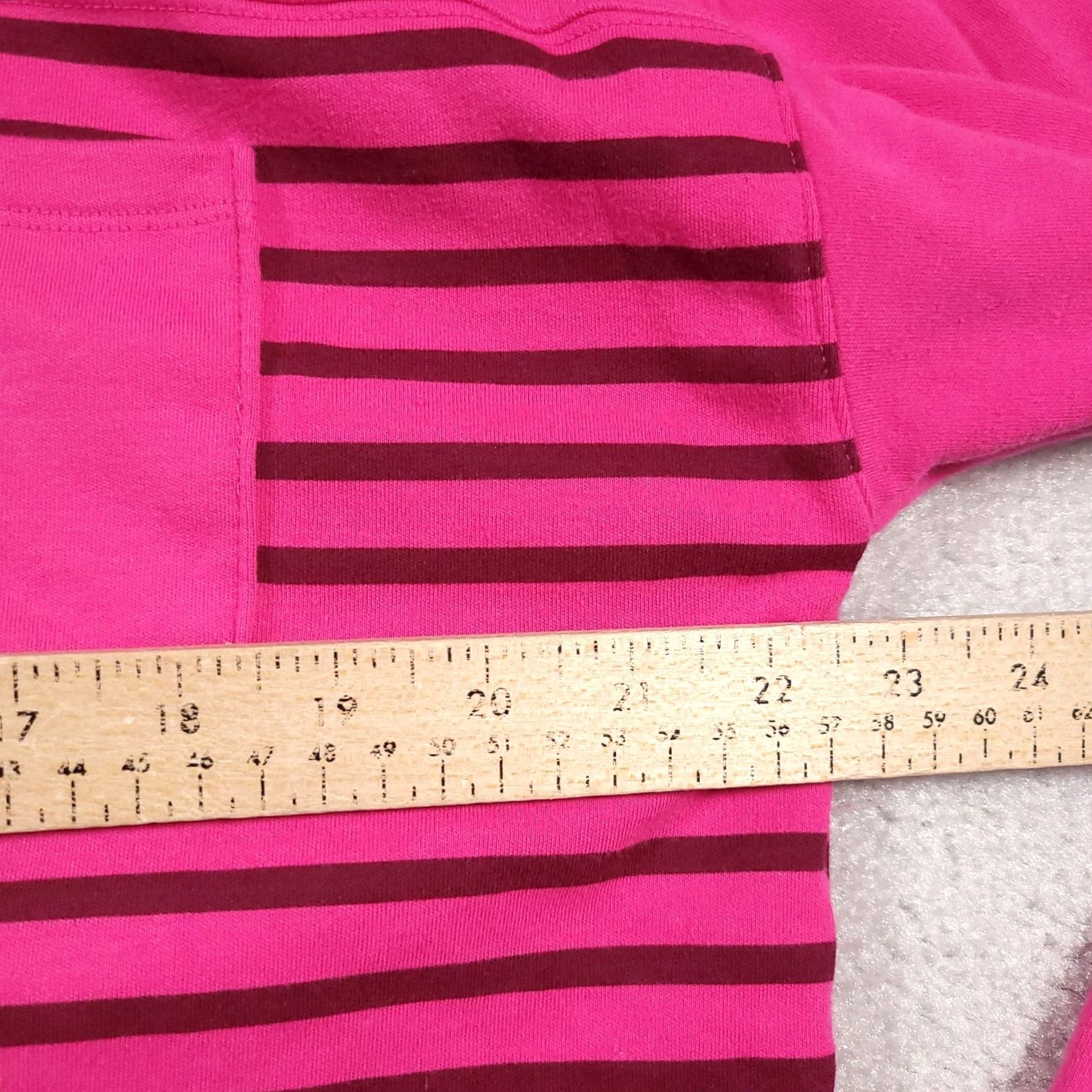 Croft & Barrow VINTAGE Croft Barrow Turtleneck Sweater Sweatshirt Women XL Pink Stripe Pocket Cardigan Size XL / US 12-14 / IT 48-50 - 7 Thumbnail