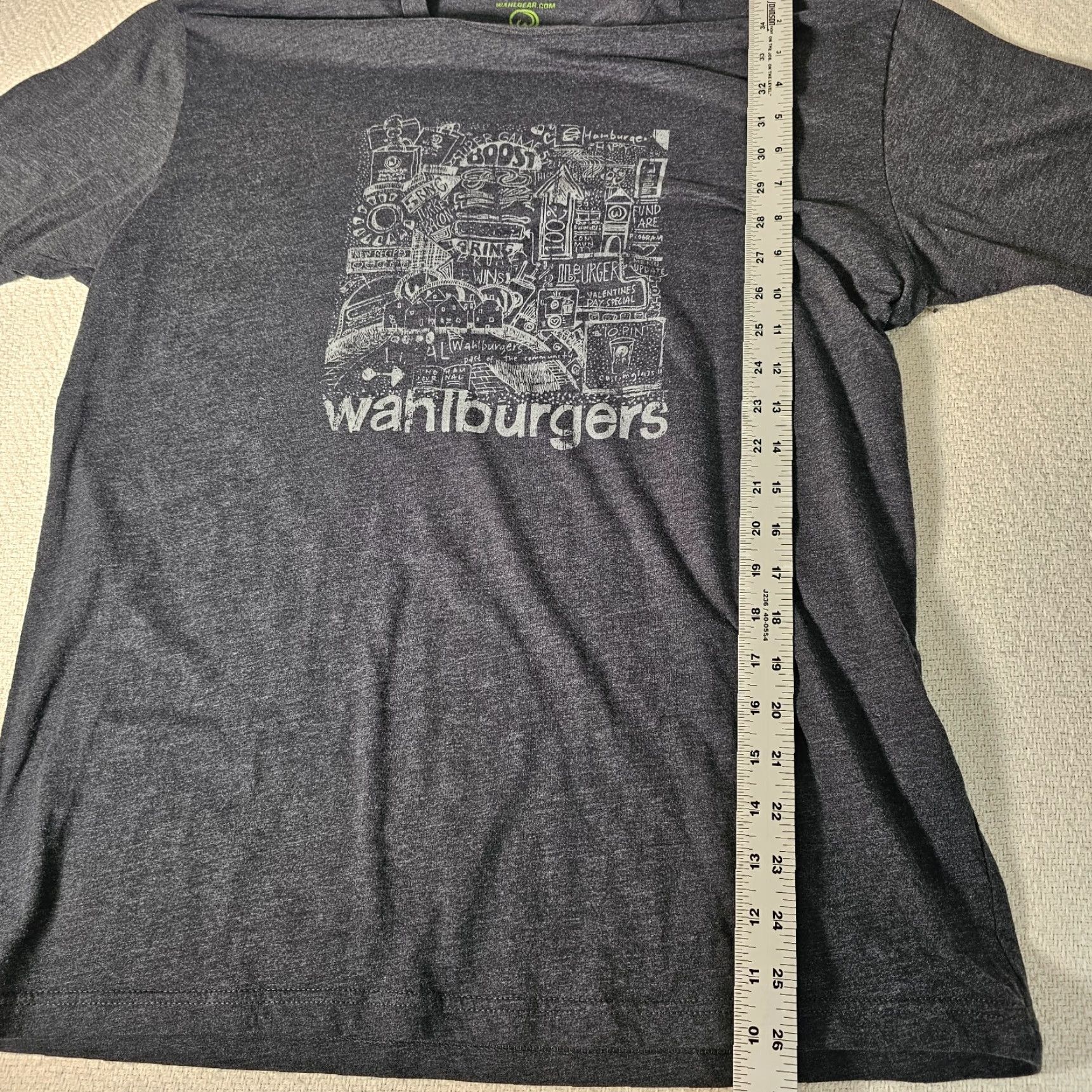 Vintage Wahlburger Shirt LARGE Unisex T-Shirt Black Crew Neck Logo Tee Wahlburgers Buttons Not Included (adjust if needed) Size US L / EU 52-54 / 3 - 4 Thumbnail