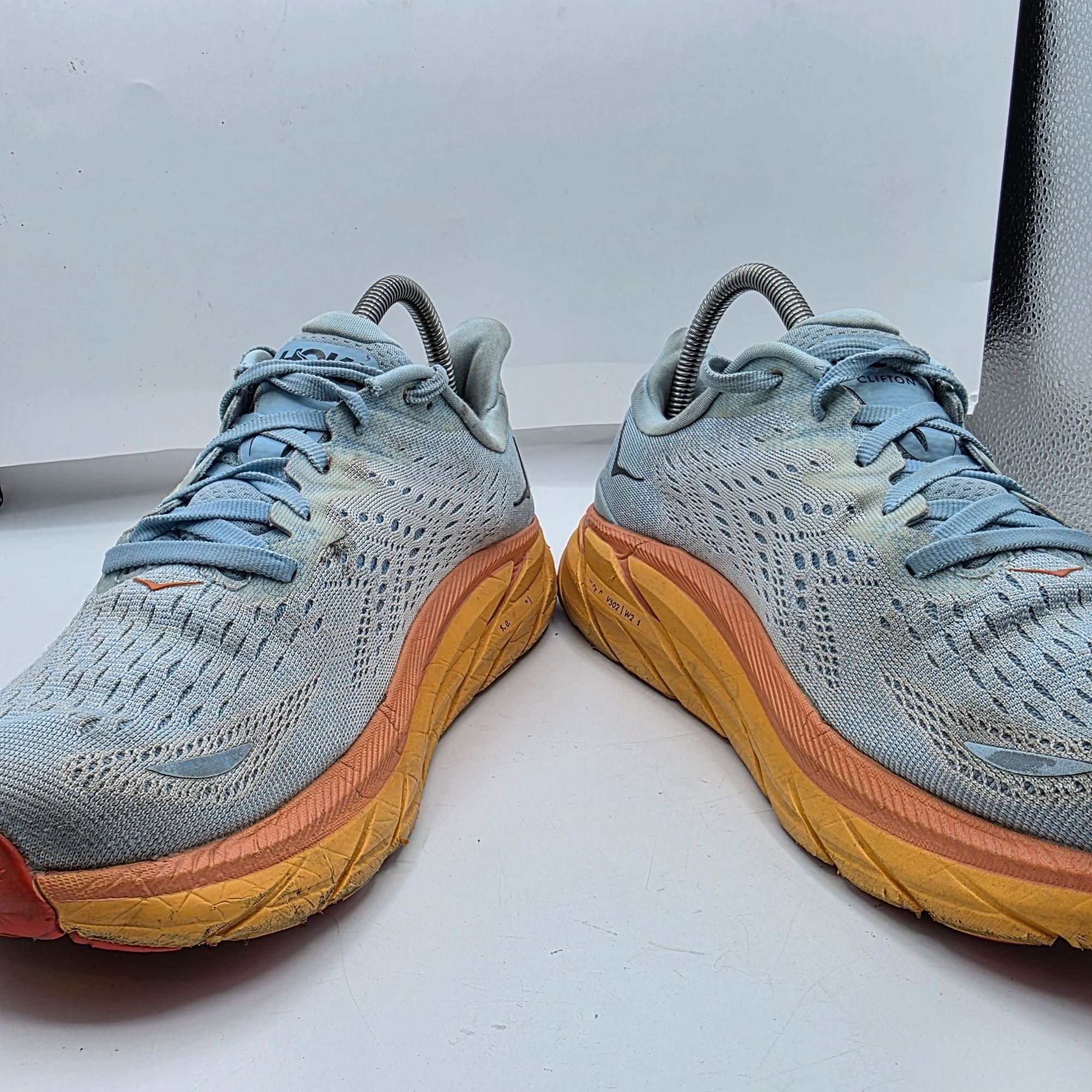 Hoka Hoka One One Clifton 8 Womens Size 8.5B Blue Orange Lightwei Size US 8.5 / IT 38.5 - 3 Thumbnail