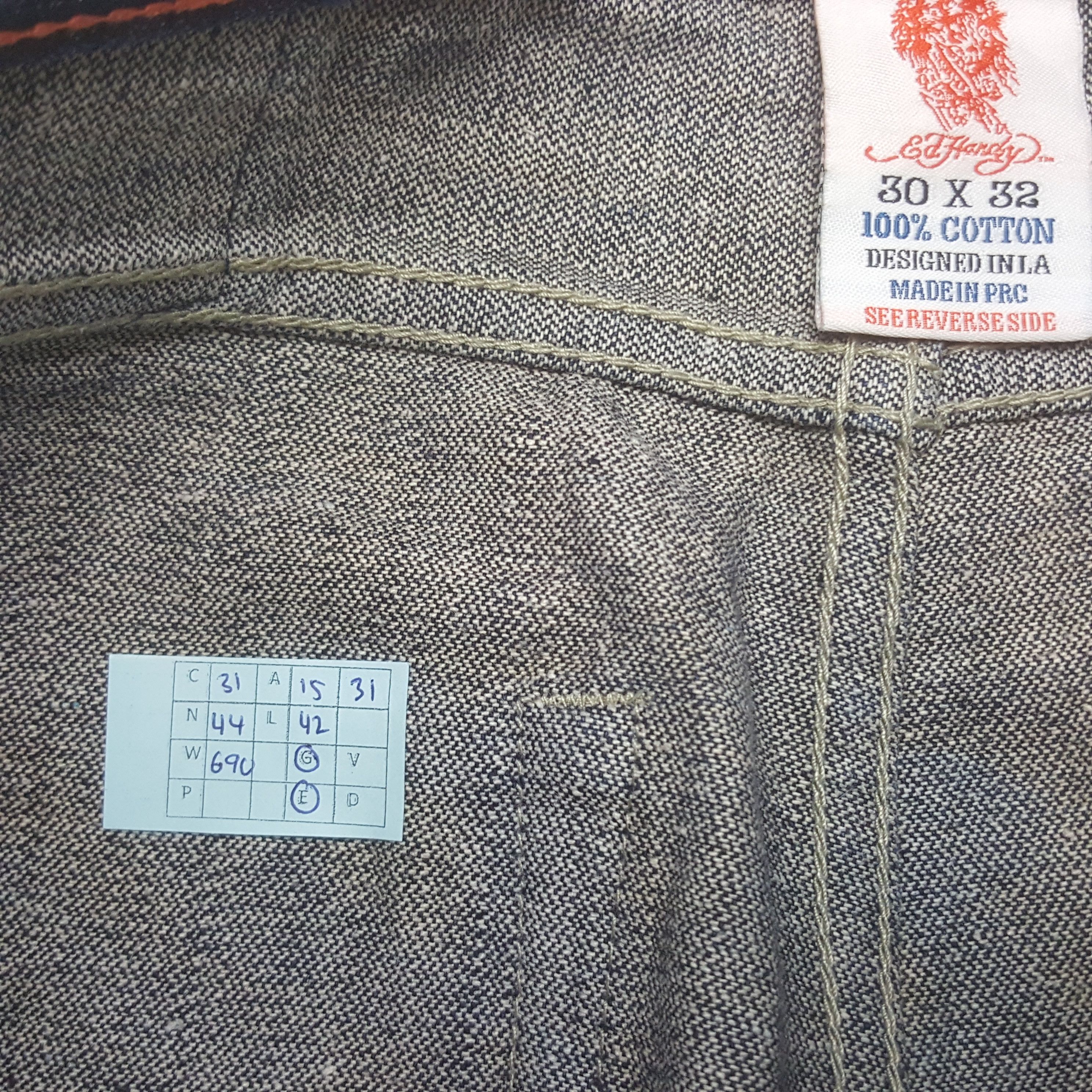 Ed Hardy × Vintage Vintage Ed Hardy Rare Design Denim Jeans Size US 30 / EU 46 - 13 Thumbnail
