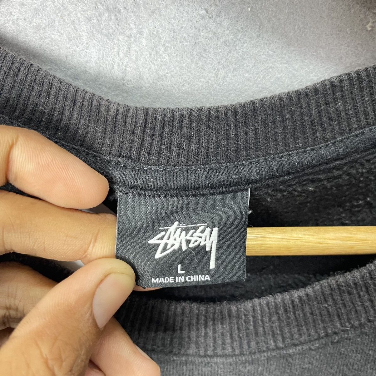 Stussy Stüssy Big Logo Crewneck Sweatshirt Black Large Size US L / EU 52-54 / 3 - 8 Thumbnail