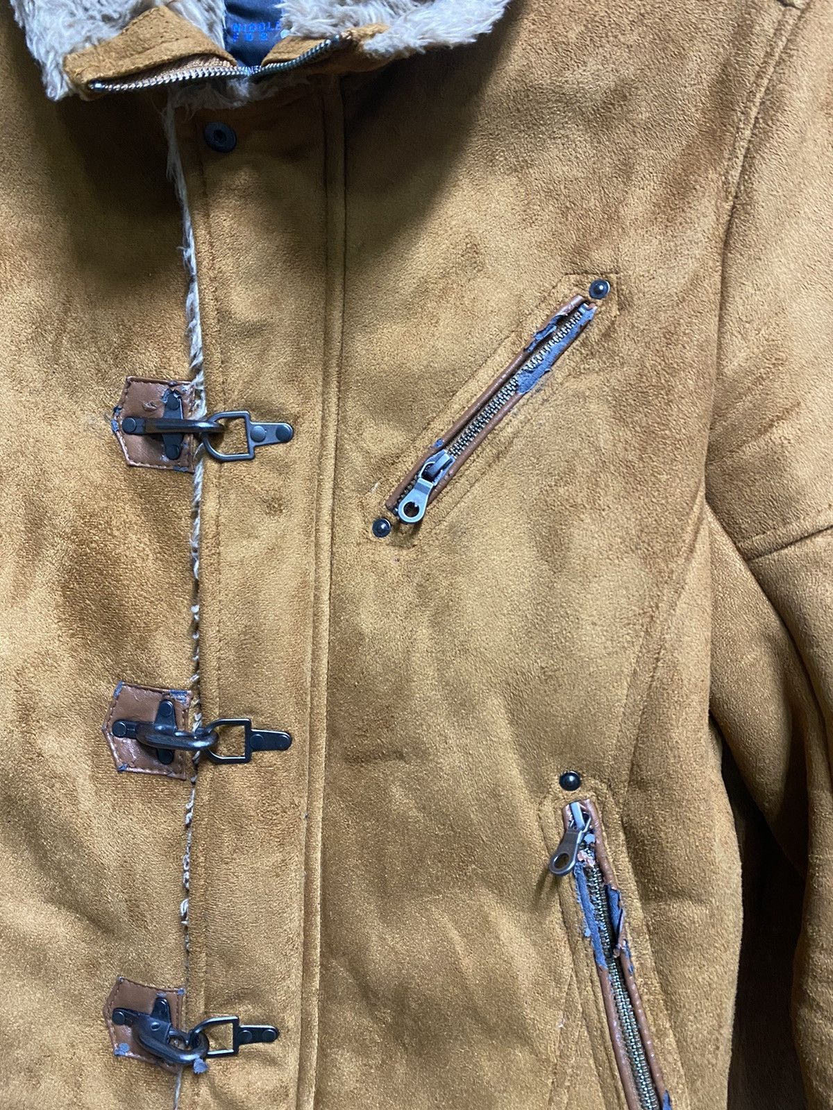 Japanese Brand × Matsuda × Nicole Club Japan Nicole Soft Leather Velvet Lining Sherpa Jacket Size US S / EU 44-46 / 1 - 5 Thumbnail