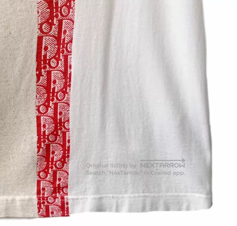 Dior Dior White vertical stripe logo jacquad cotton round-neck Size US XS / EU 42 / 0 - 4 Thumbnail