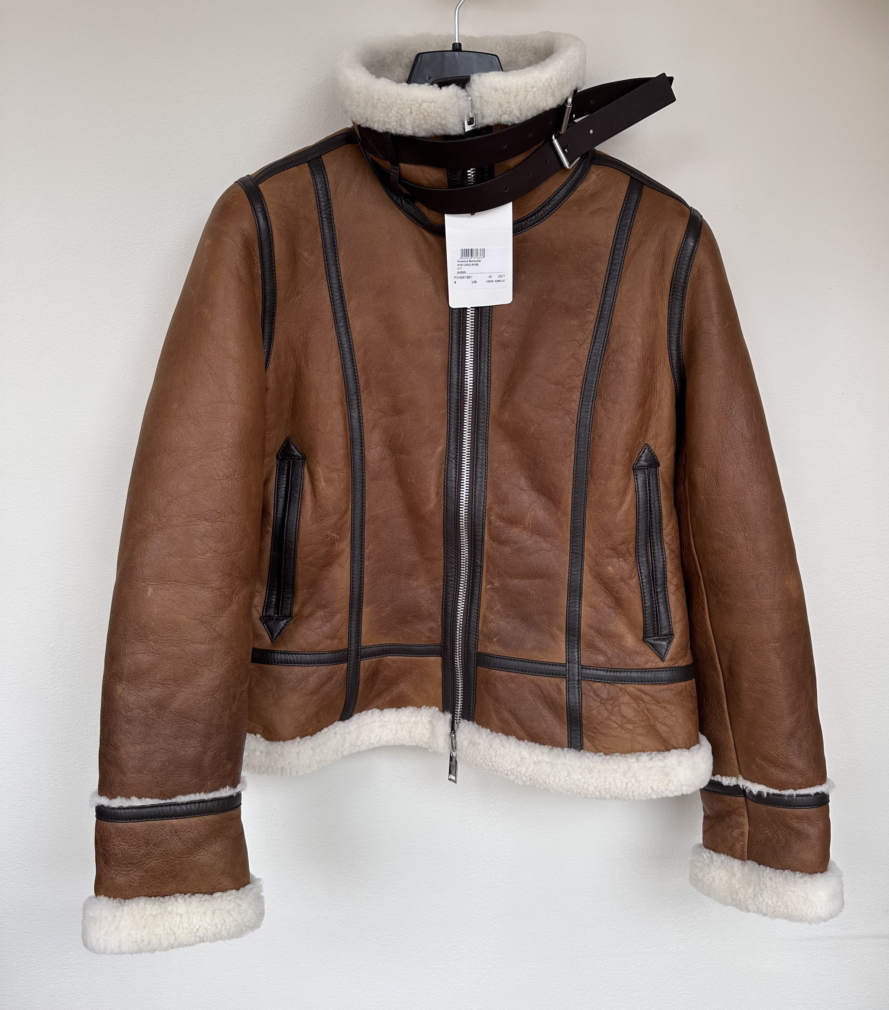Proenza Schouler Proenza Schouler - Shearling Leather Jacket XS-New with Tags Size XS / US 0-2 / IT 36-38 - 9 Thumbnail