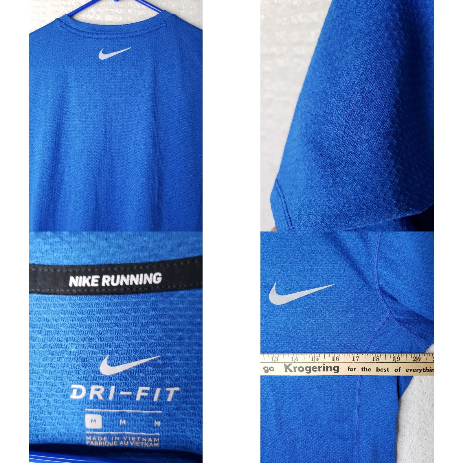 Nike Nike Dri-FIT T-Shirt Men's M Short Sleeve 100% Polyester Blue Nike Running Shirts Size US M / EU 48-50 / 2 - 8 Thumbnail
