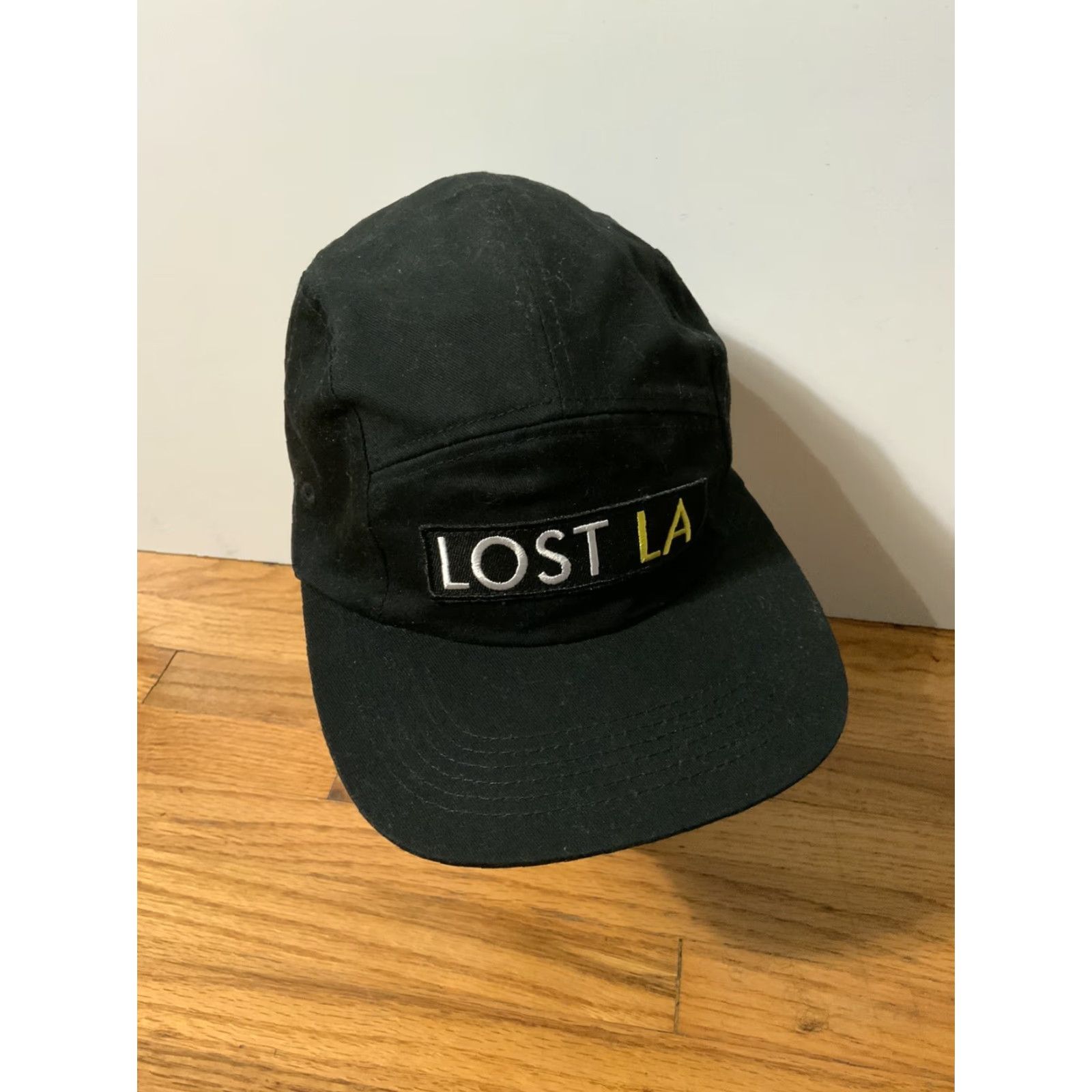 Vintage Lost LA Los Angeles Always Exploring TV Series History Black 5 Panel Hat Cap Size ONE SIZE - 2 Thumbnail