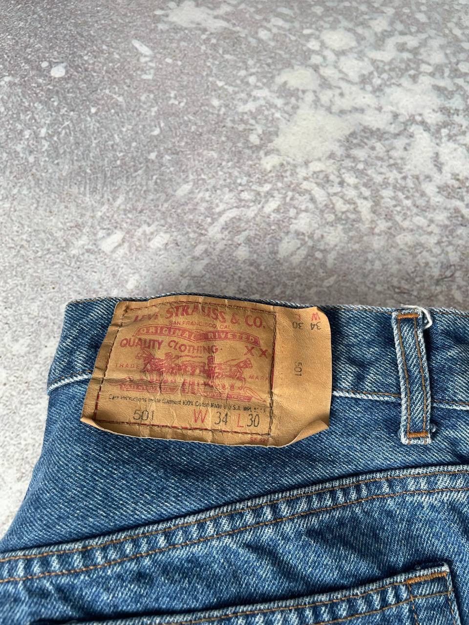 Levi's × Levi's Vintage Clothing Vintage 90s Levi’s 501 Blue Denim Baggy Pants Made In USA Size US 34 / EU 50 - 3 Thumbnail
